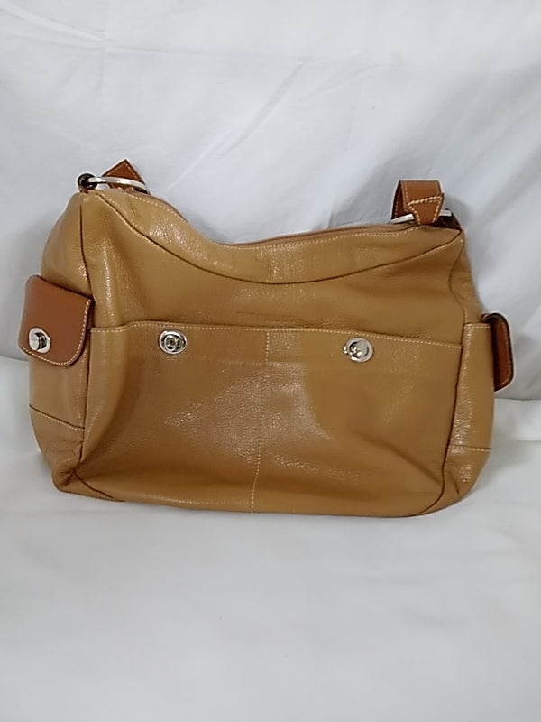 RARE - PAULO AMADO Brown Leather Shoulder Bag made in Brazil