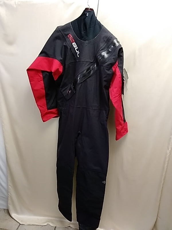 NWT- GUL Mens Dartmouth Eclip Zip Drysuit Black and Red - Size M