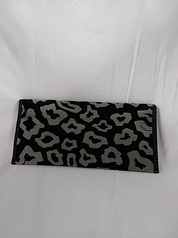 Vintage Carlos Falchi Animal Print Pony Hair with Chain Envelope Style Handbag