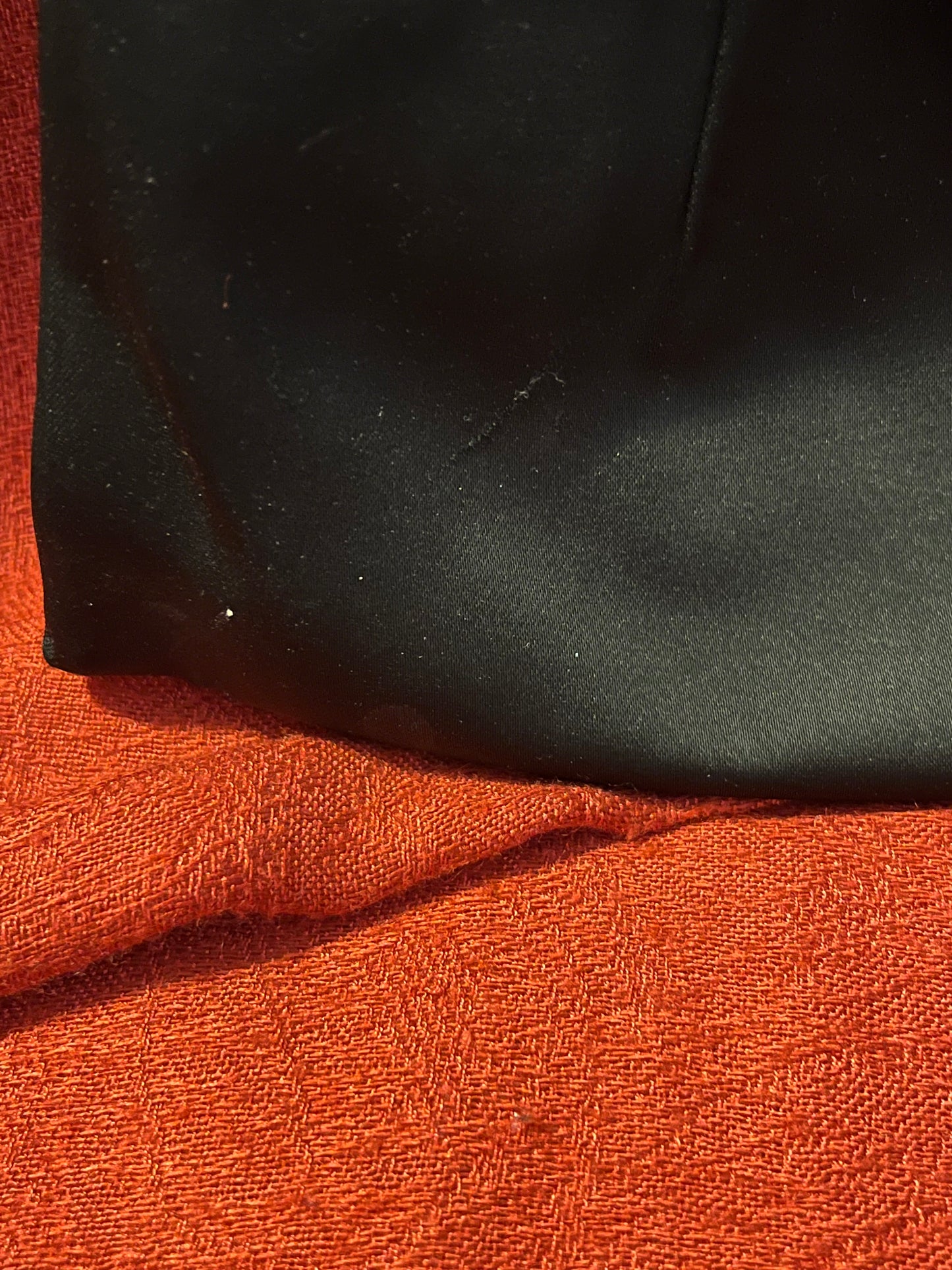 Vintage Black Satin Evening Bag