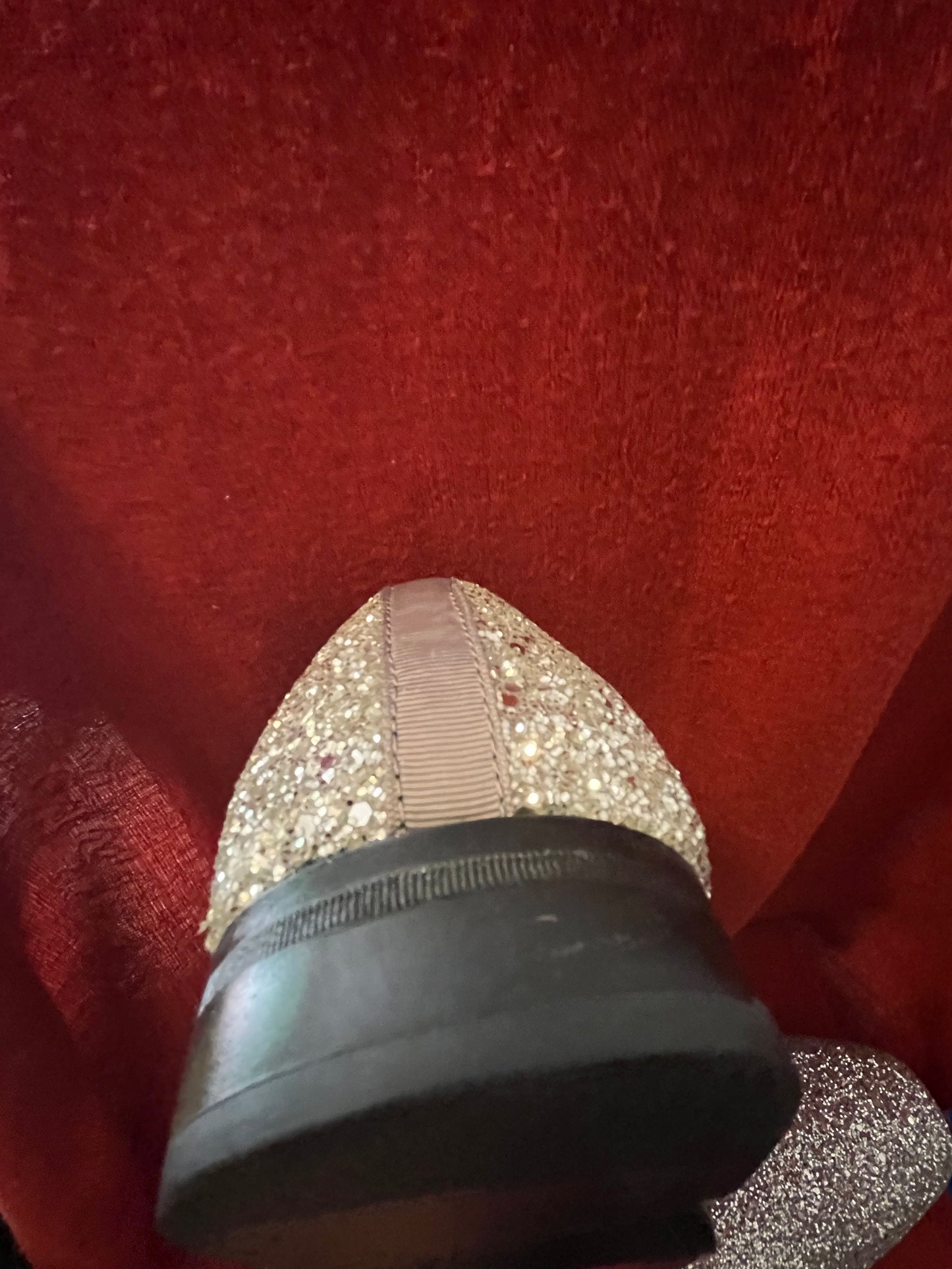 After Midnight Formal Footwear Silver Sequin Slip On-Size 13