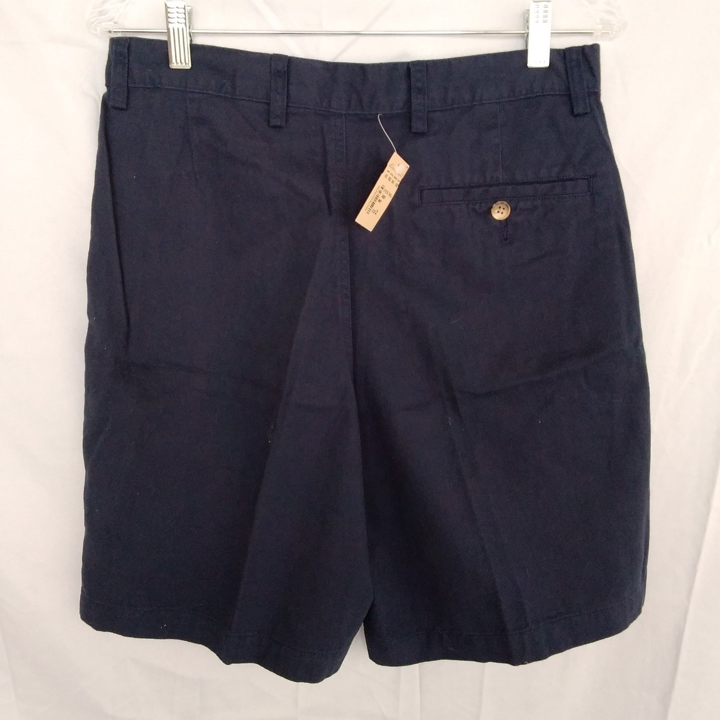 NWT - Eddie Bauer navy Pleated Twill Shorts - 32