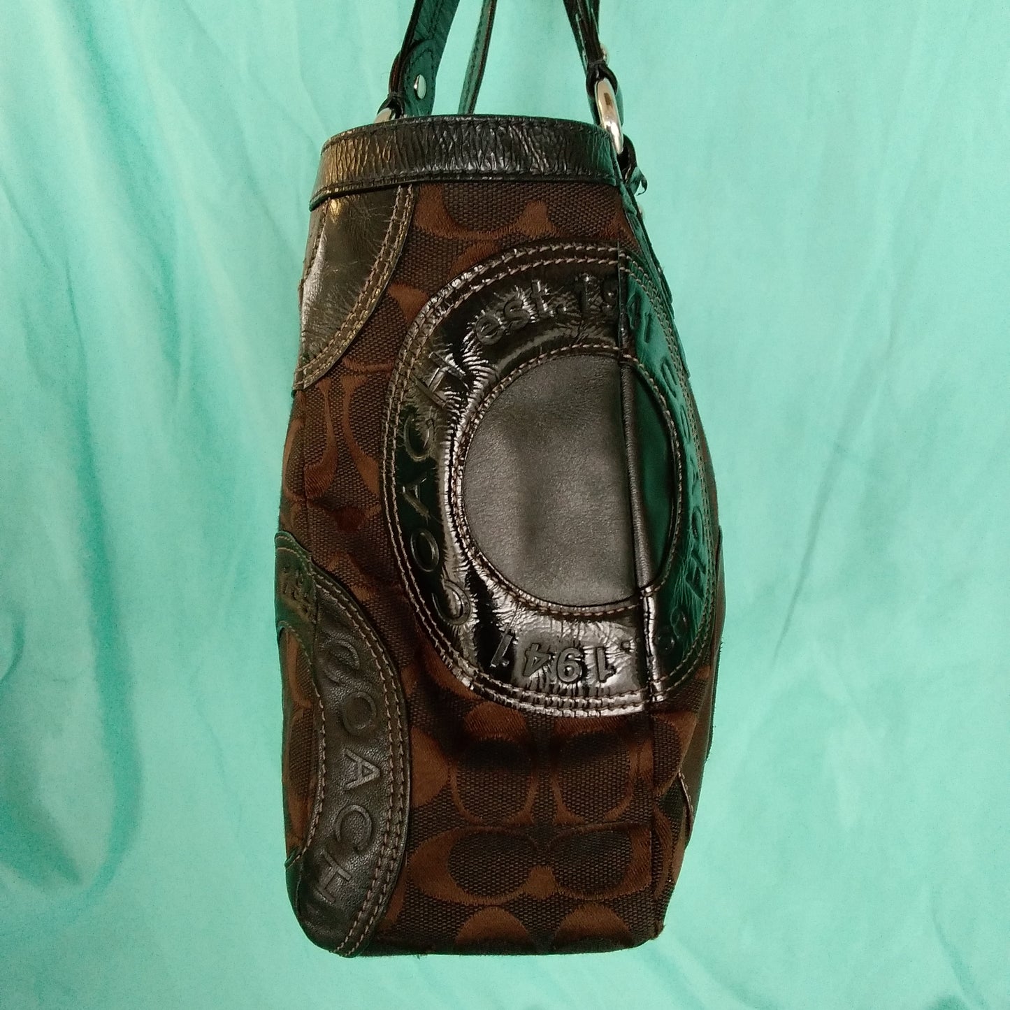Coach Black and Brown East West Tote