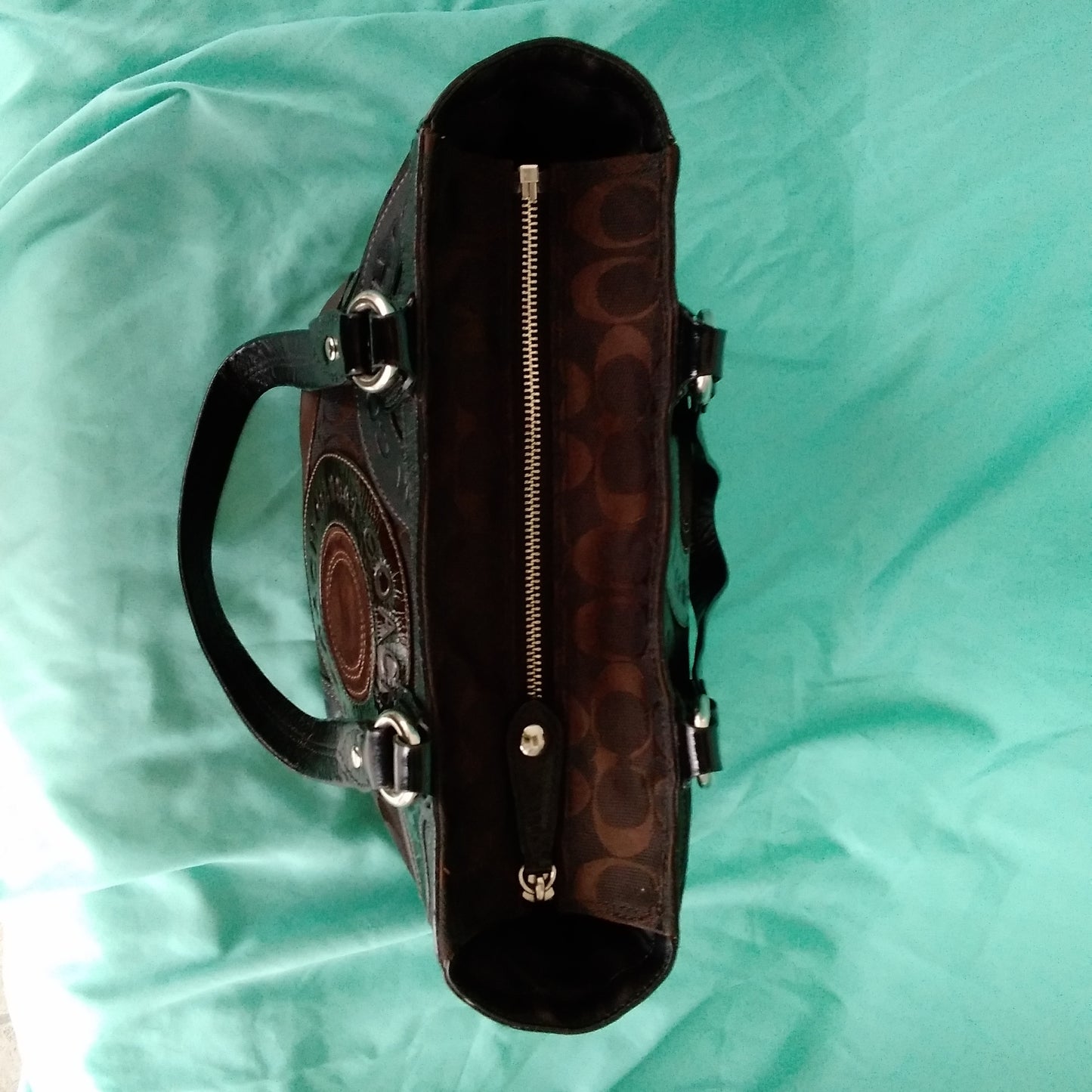 Coach Black and Brown East West Tote