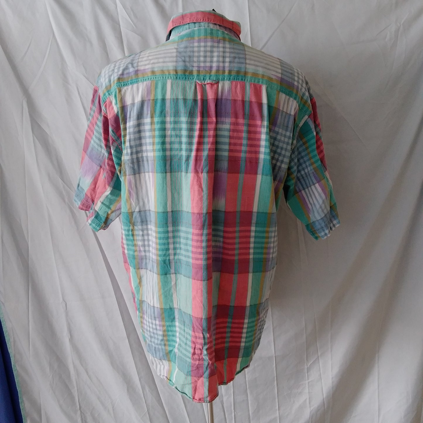 Eddie Bauer Multi-Colored Button Up Short Sleeve Shirt - XL