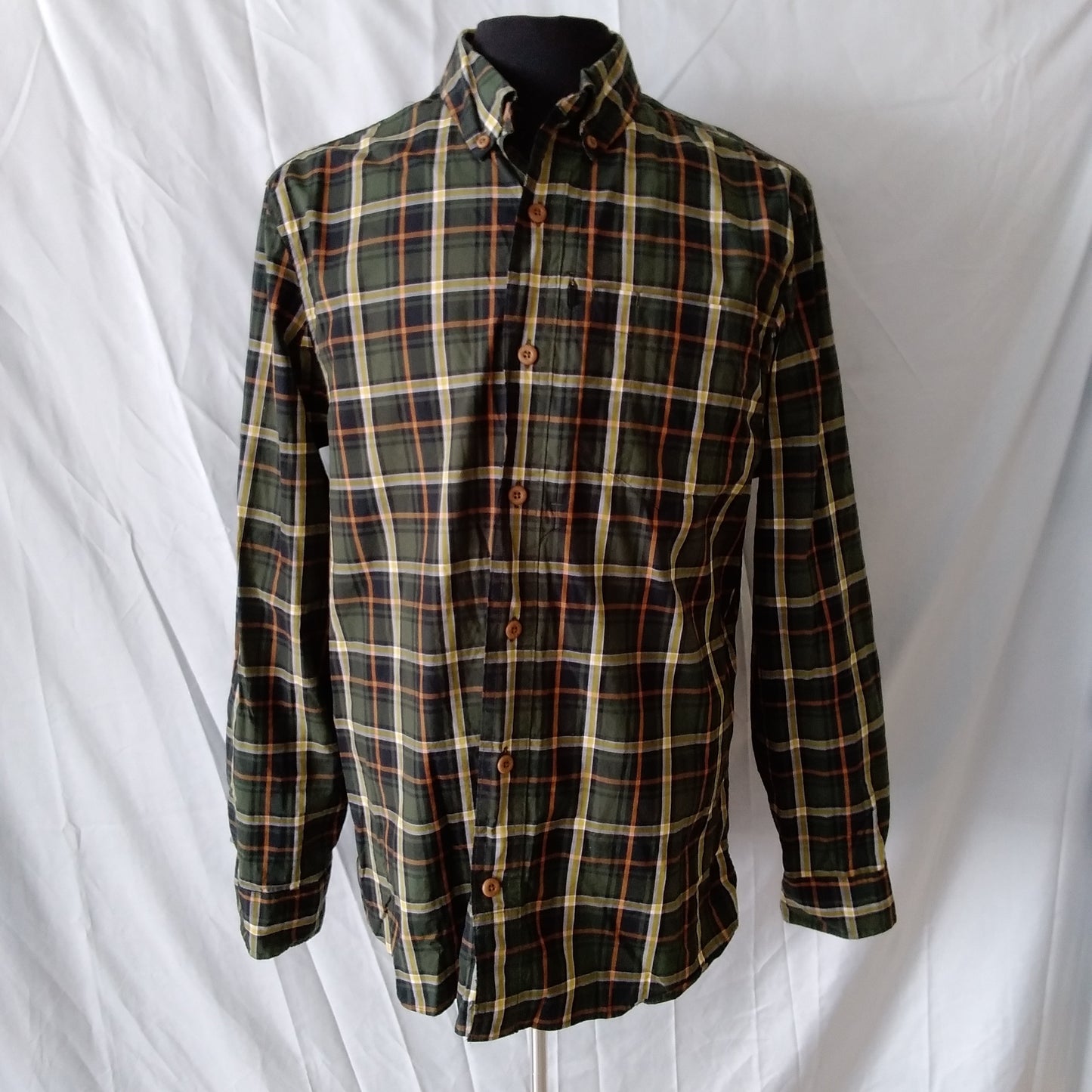 Duluth Trading Company green plaid Long Sleeve Shirt - L
