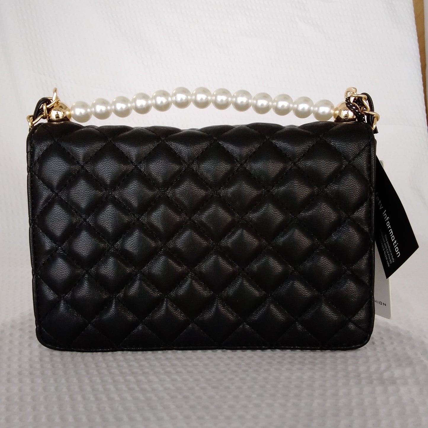Classic Fashion - Black Quilt Design Shoulder Bag - NWT