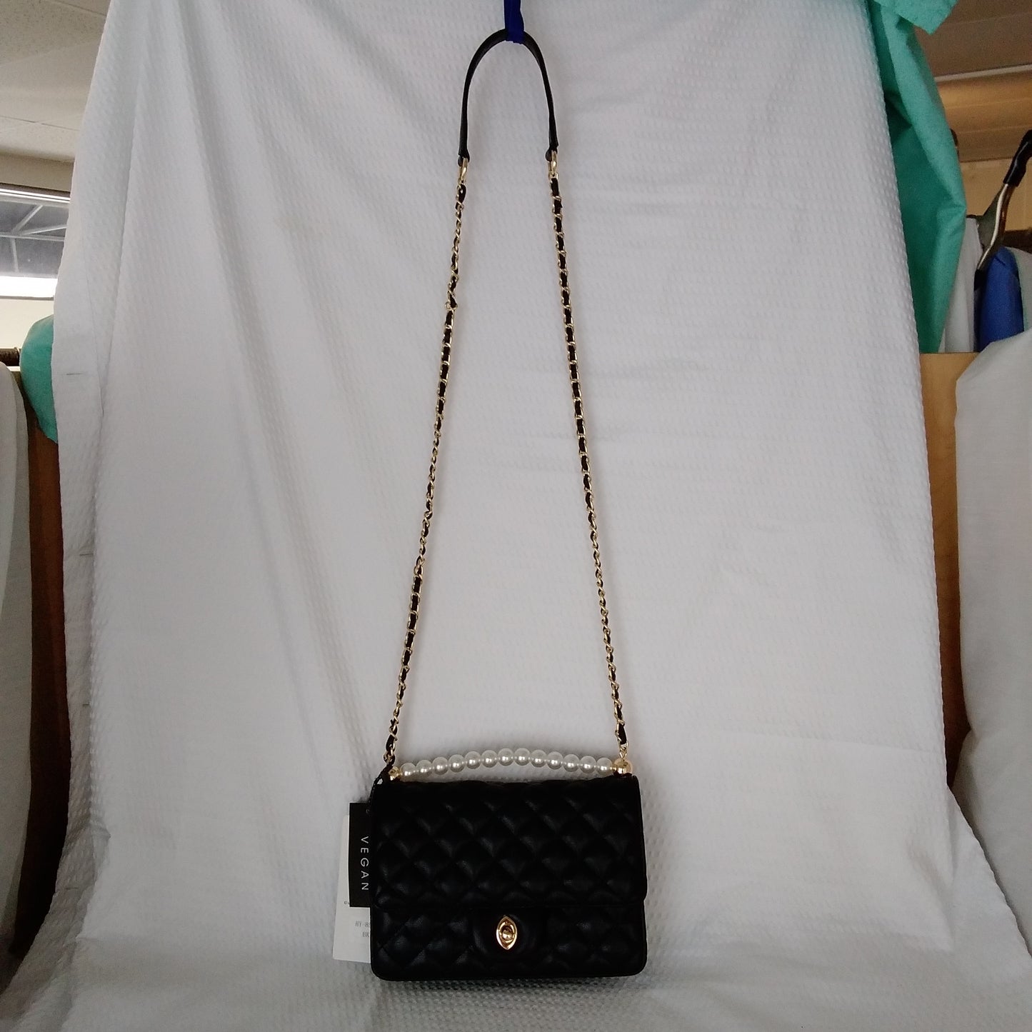 Classic Fashion - Black Quilt Design Shoulder Bag - NWT