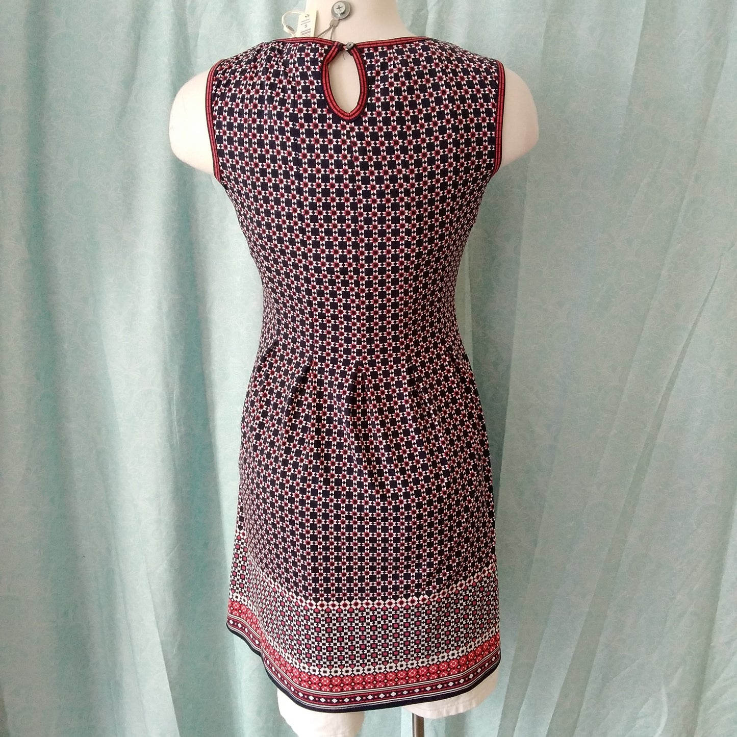 NWT - Max Studio blue red print Sleeveless Dress - Small
