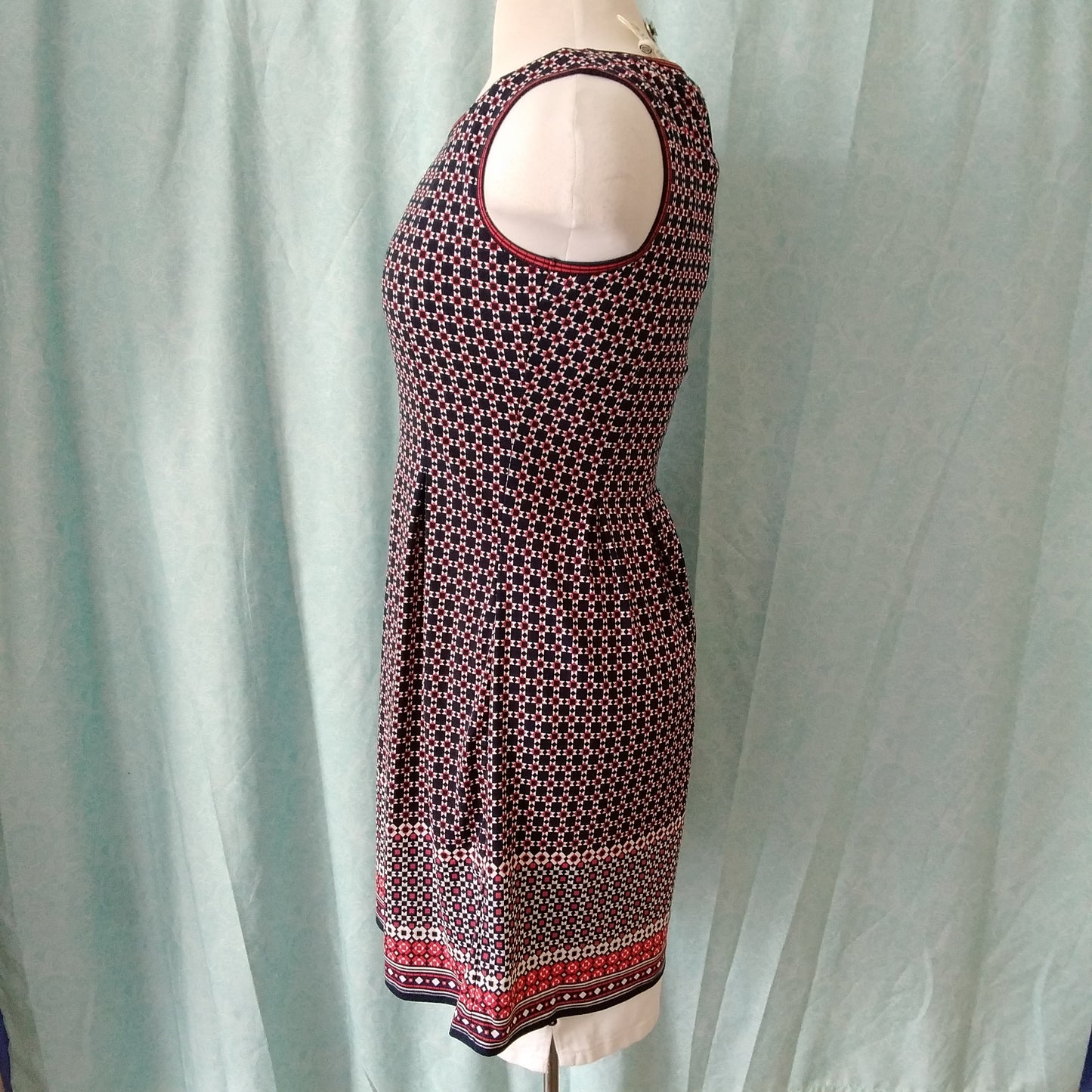 NWT - Max Studio blue red print Sleeveless Dress - Small