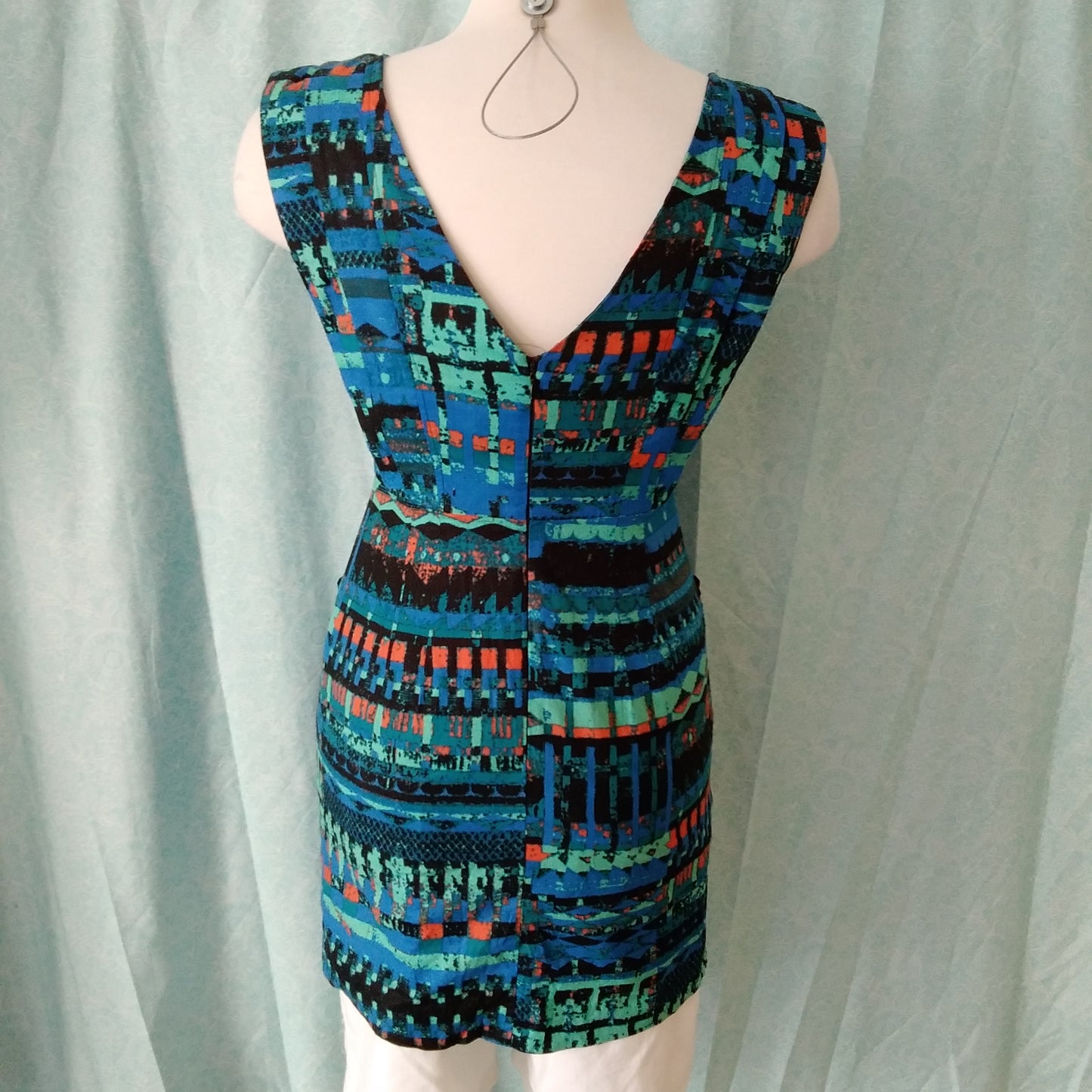 TRACY REESE Blue Multicolor Sleeveless Dress - 6P