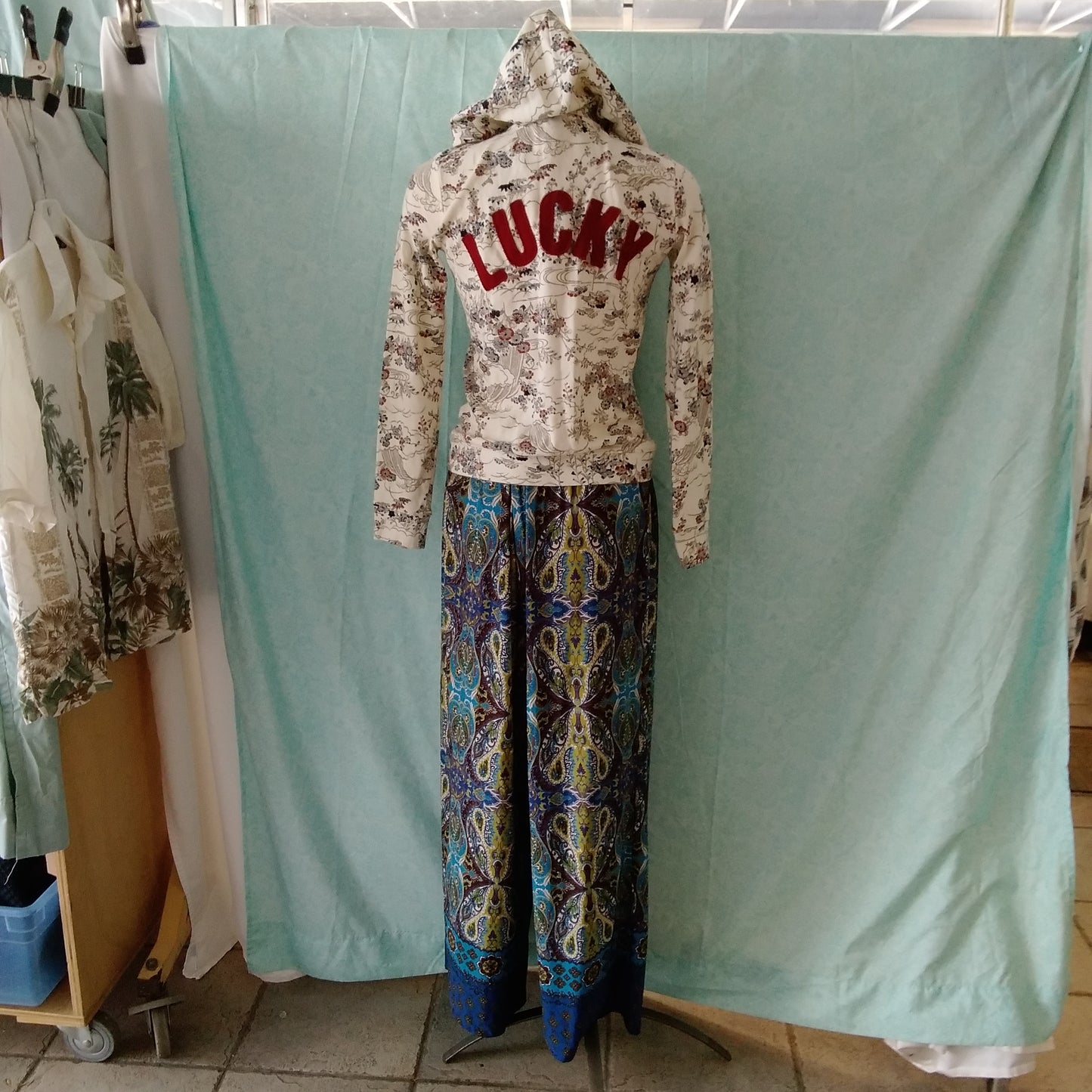NWT - Lucky Brand White Floral Lucky Hooded Jacket - S / P
