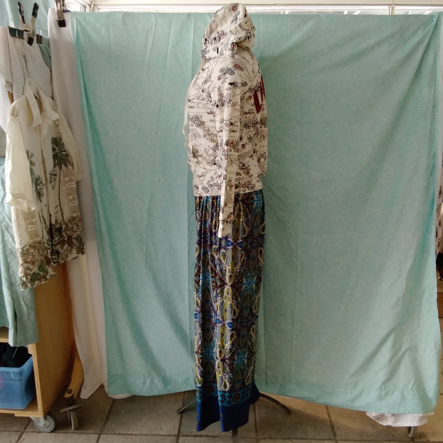 NWT - Lucky Brand White Floral Lucky Hooded Jacket - S / P