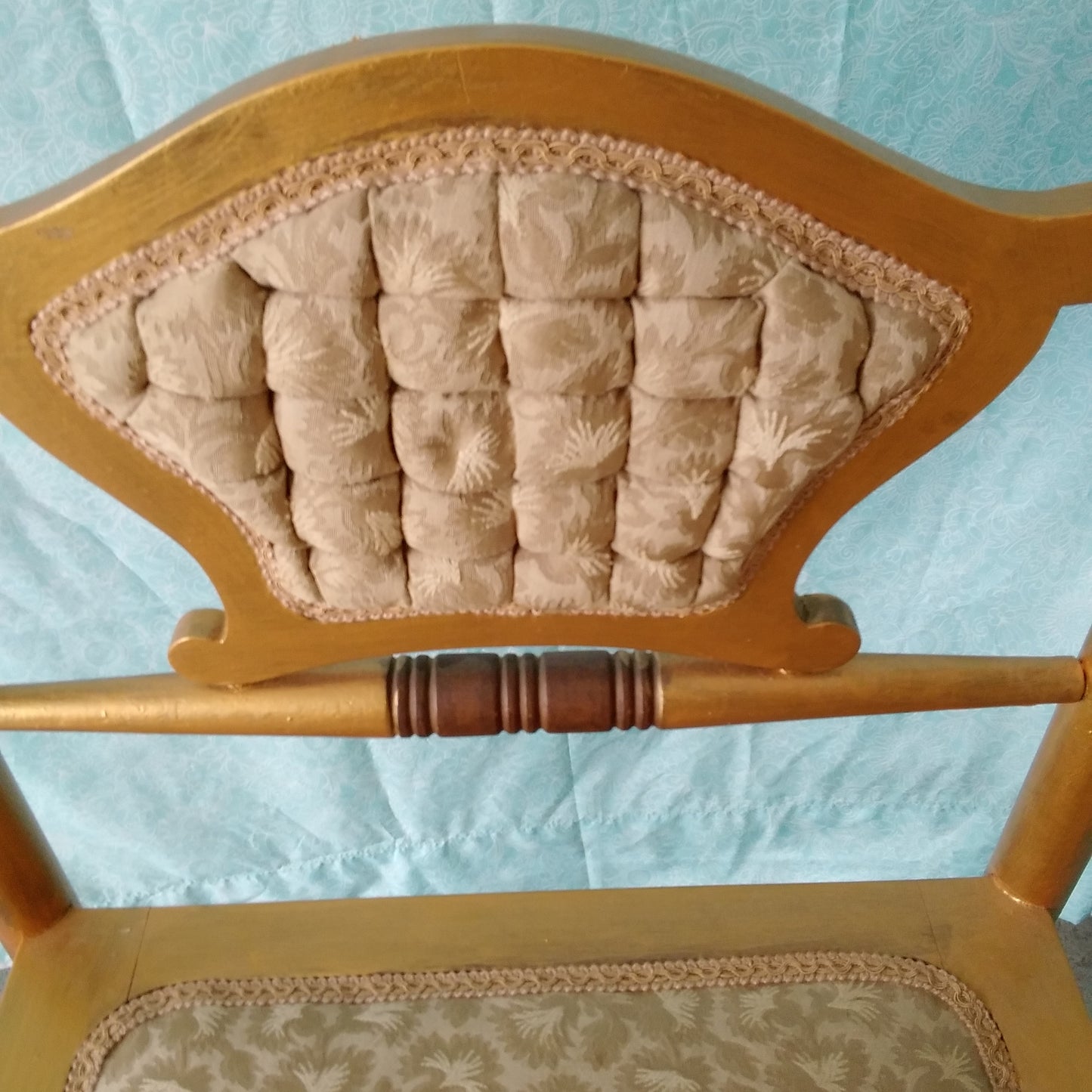 Antique Corner Chair Painted Gold