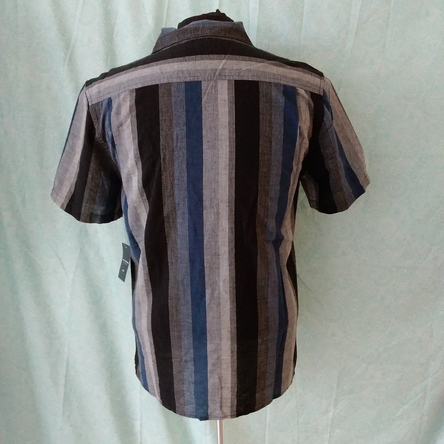 Lucky Brand Men's Blue Striped Short Sleeve Shirt NWT- Size S