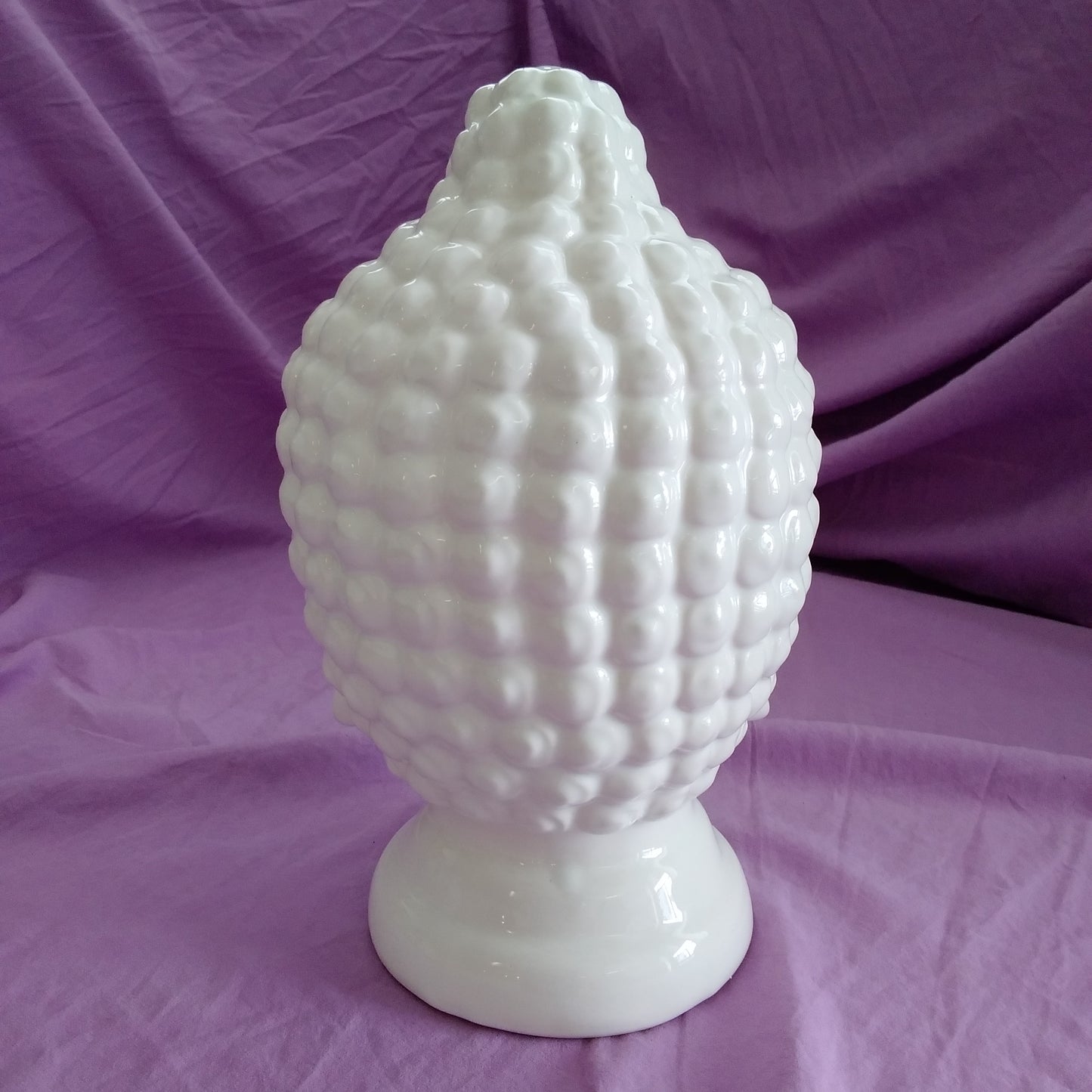 White Ceramic Buddha Head - 5.5" wide 9.5" Tall