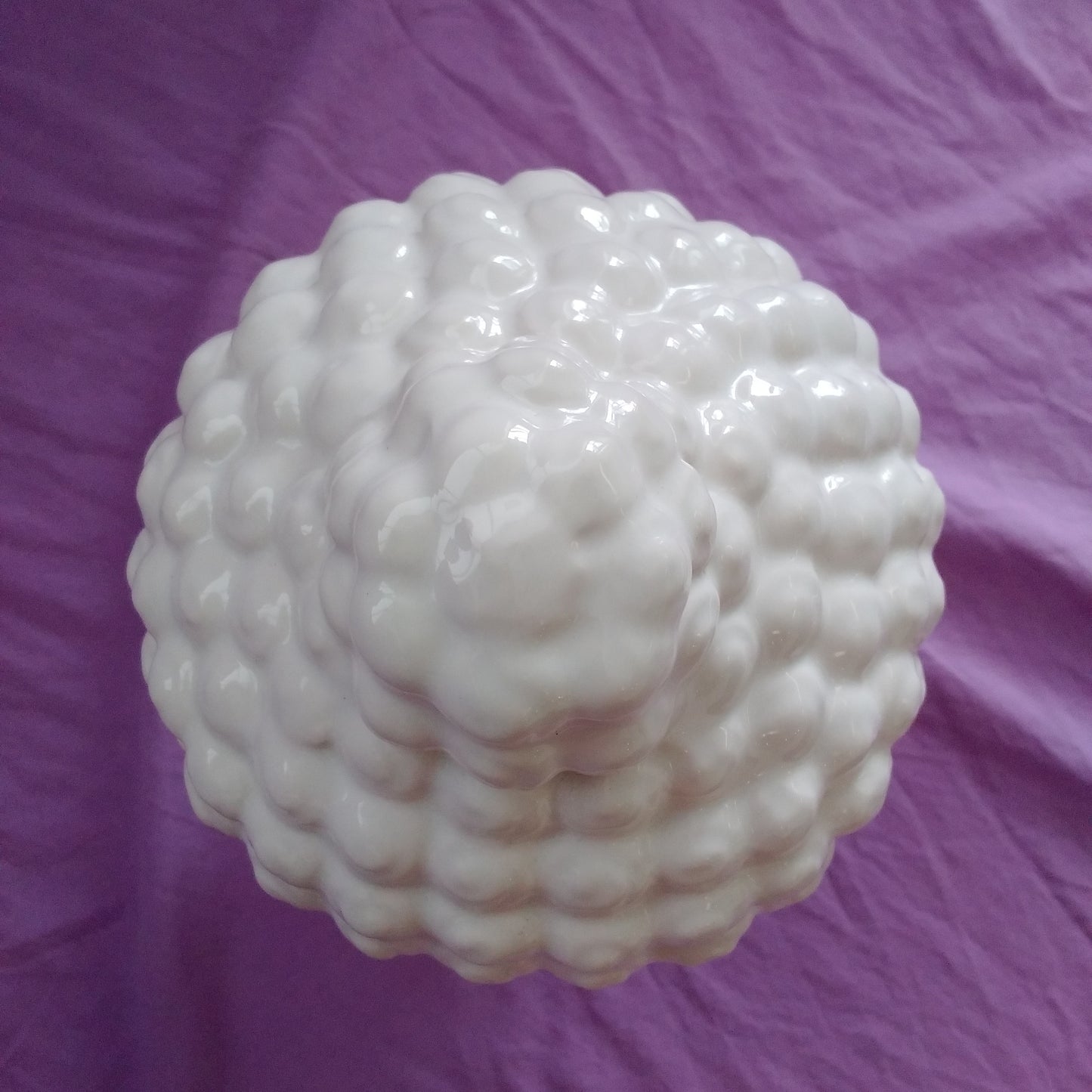 White Ceramic Buddha Head - 5.5" wide 9.5" Tall