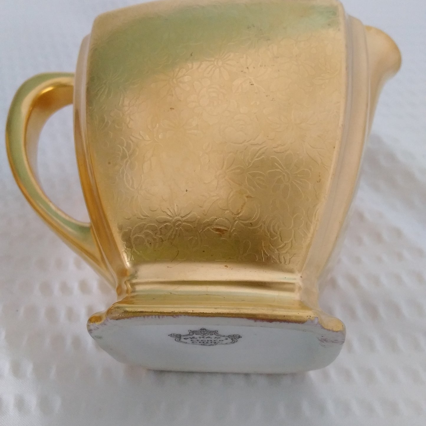 Pickard Gold Mid-Century Sugar and Creamer