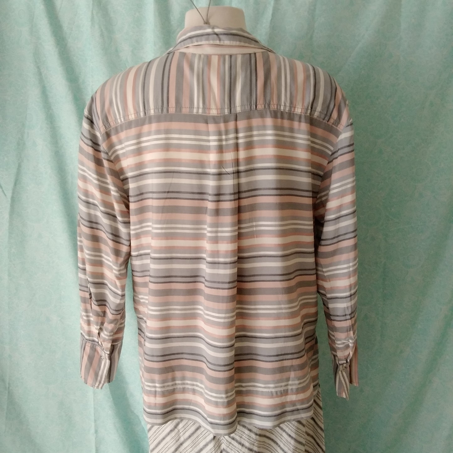 NWT - Lou & Grey Striped Long Sleeve V-Neck Blouse - M