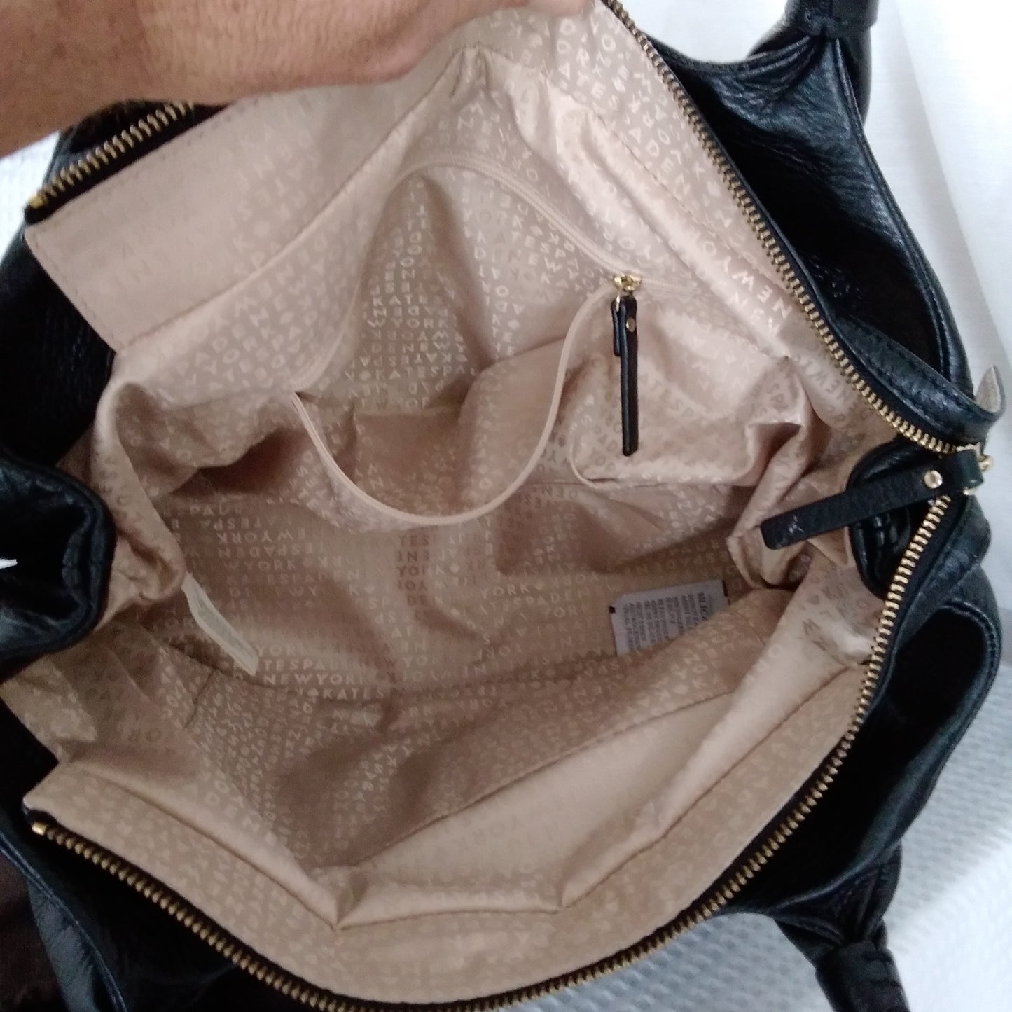 Kate Spade Berkshire Road Stevie Black Satchel Handbag with Cloth Bag