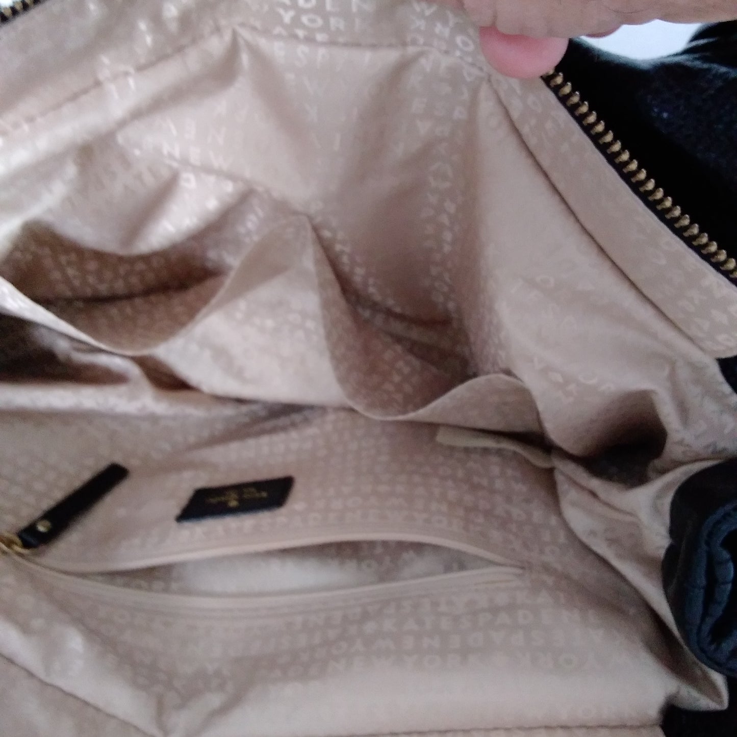 Kate Spade Berkshire Road Stevie Black Satchel Handbag with Cloth Bag
