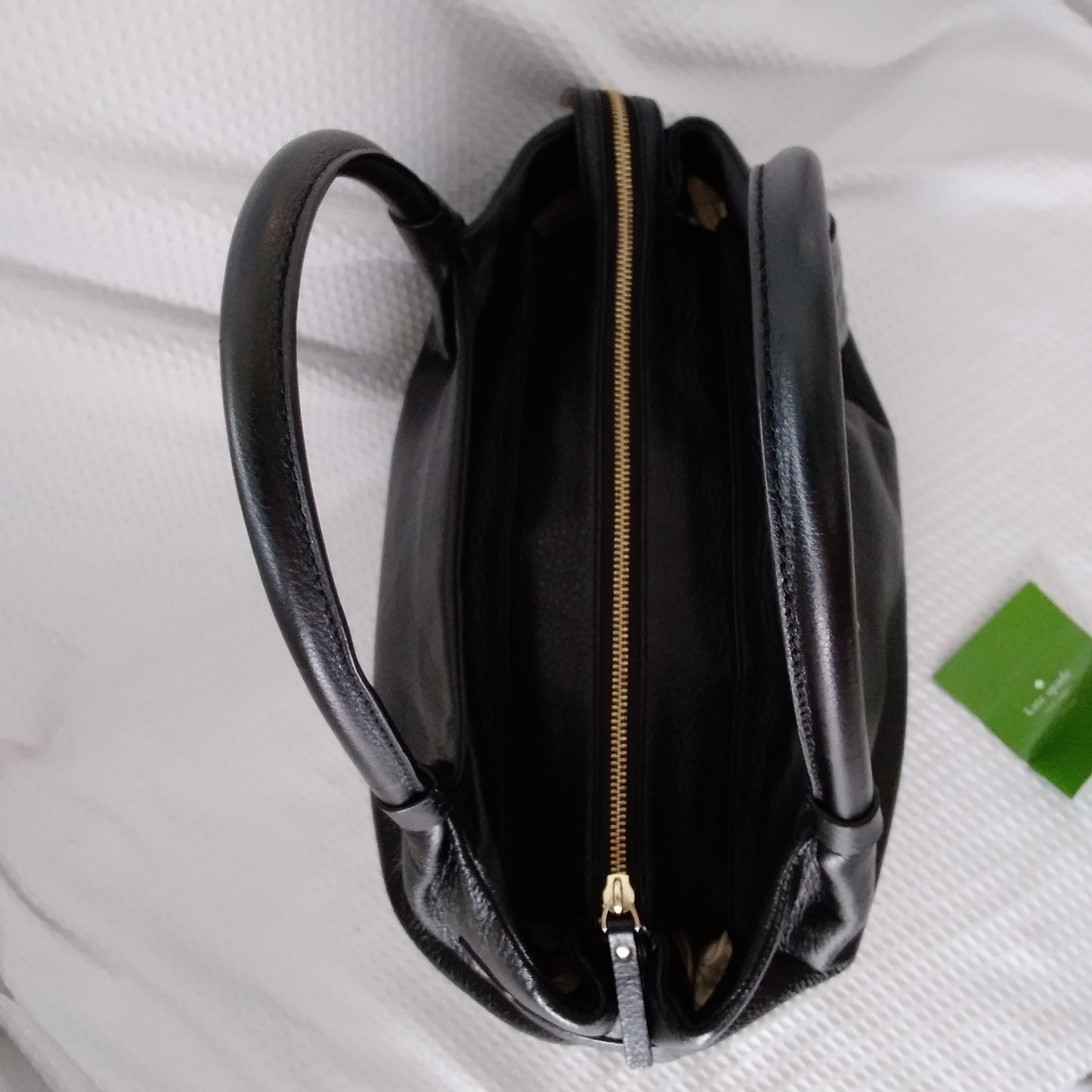 Kate Spade Berkshire Road Stevie Black Satchel Handbag with Cloth Bag