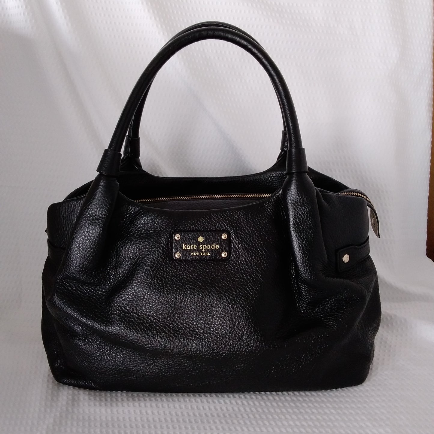 Kate Spade Berkshire Road Stevie Black Satchel Handbag with Cloth Bag