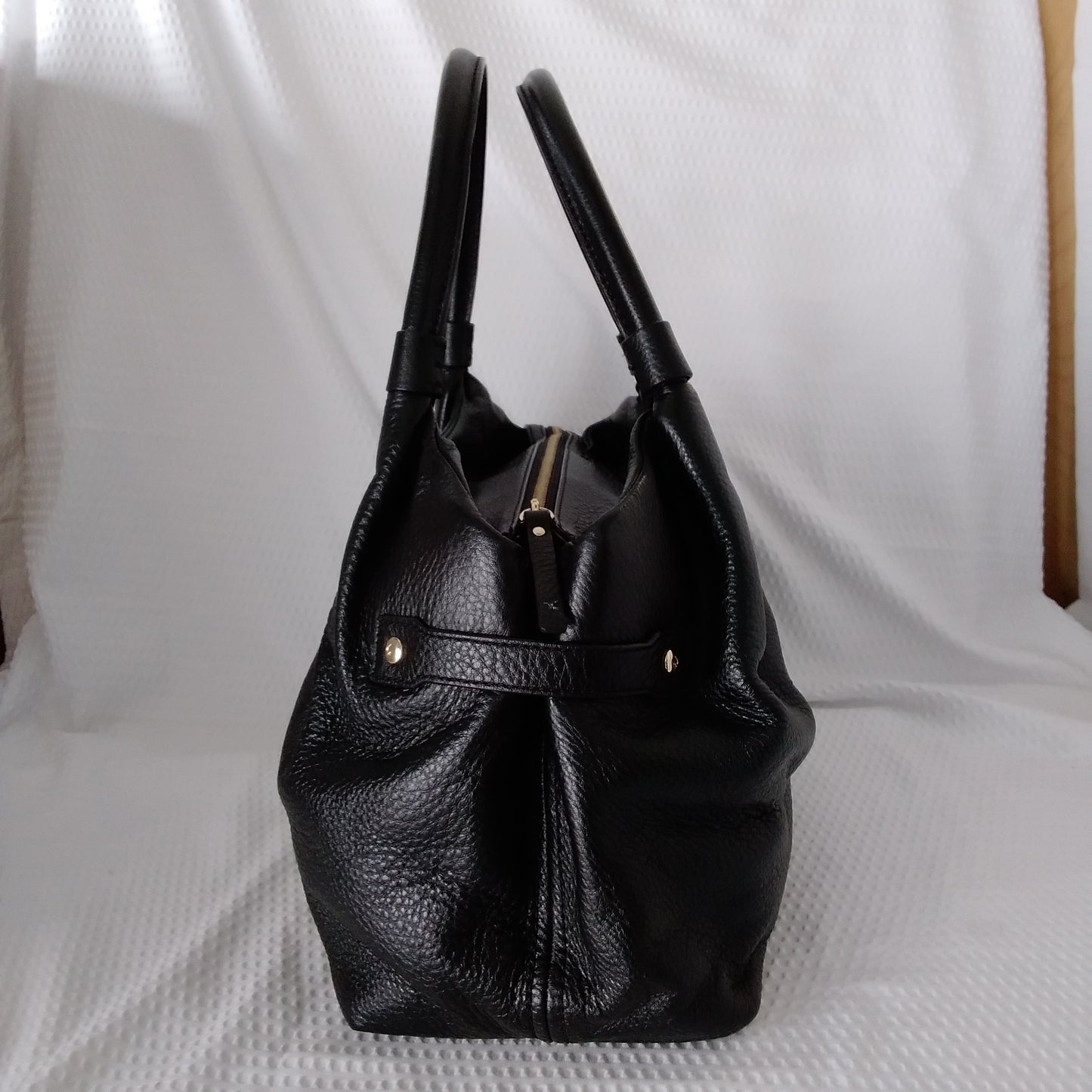 Kate Spade Berkshire Road Stevie Black Satchel Handbag with Cloth Bag