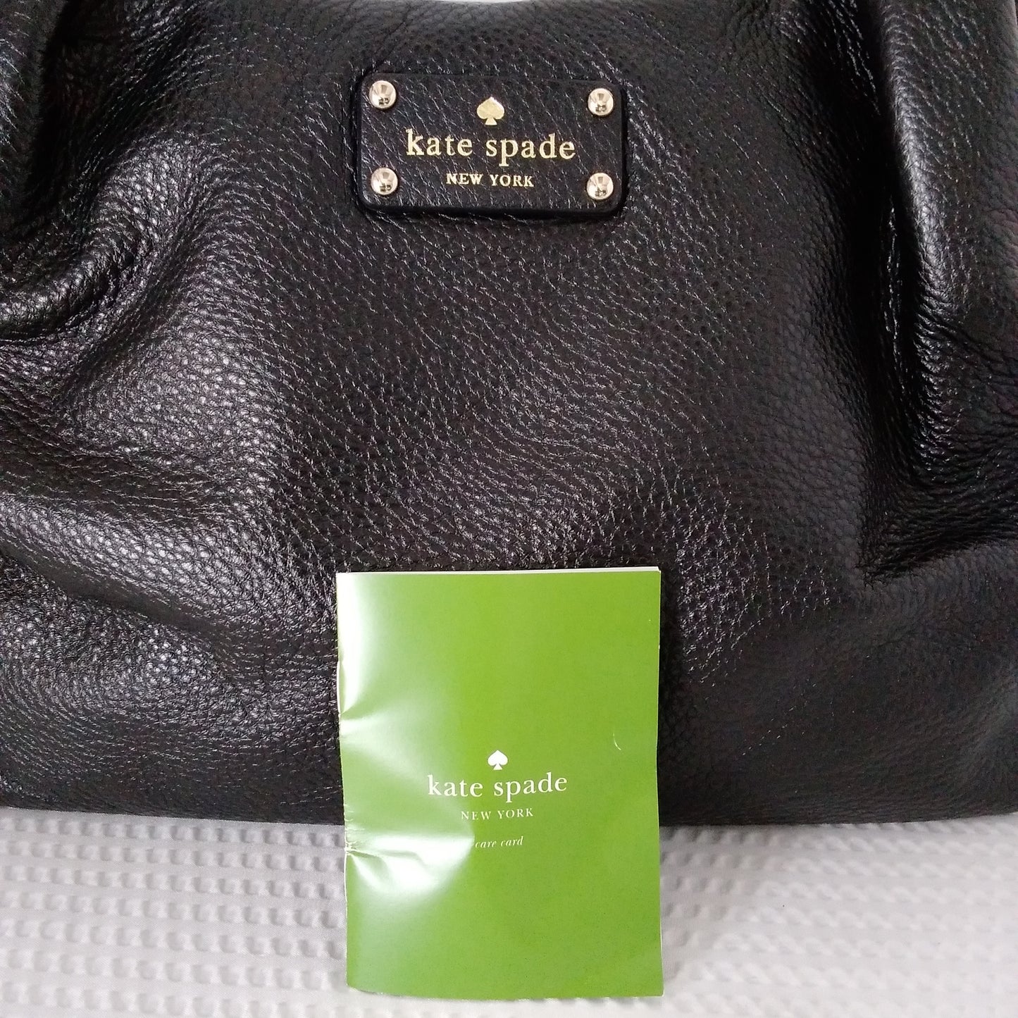 Kate Spade Berkshire Road Stevie Black Satchel Handbag with Cloth Bag