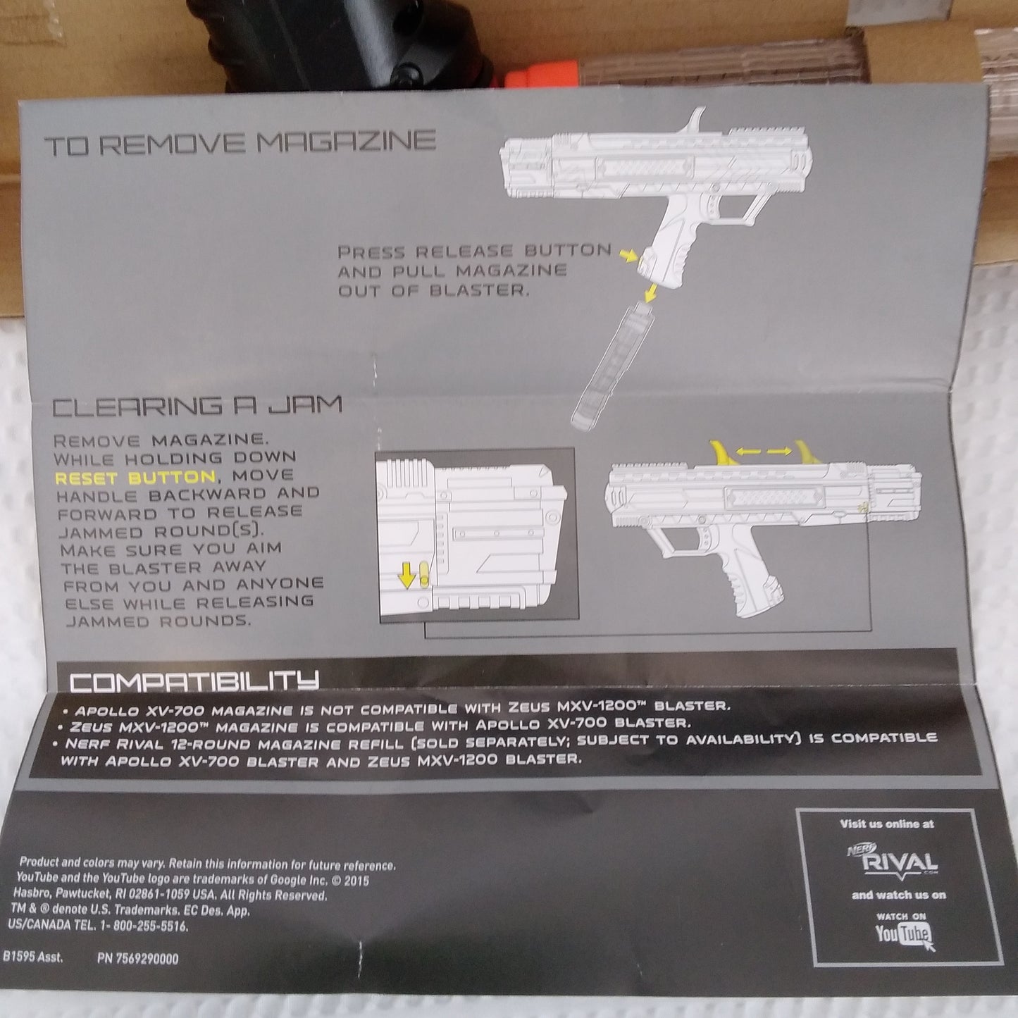 Nerf Rival Apollo XV-700 Blaster - NEW