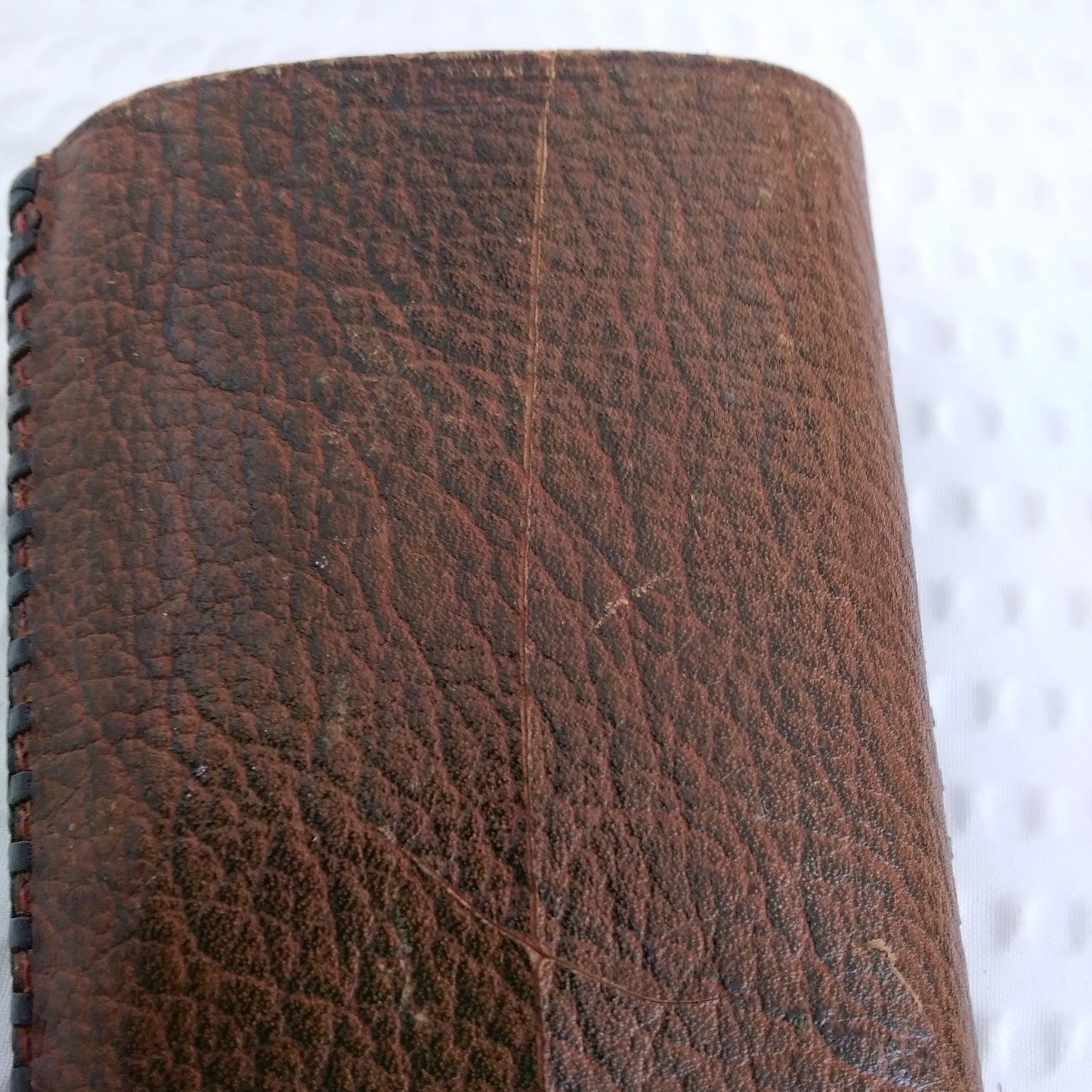 Vintage Pocket/Barber Brush with Metal Handle and Leather Case