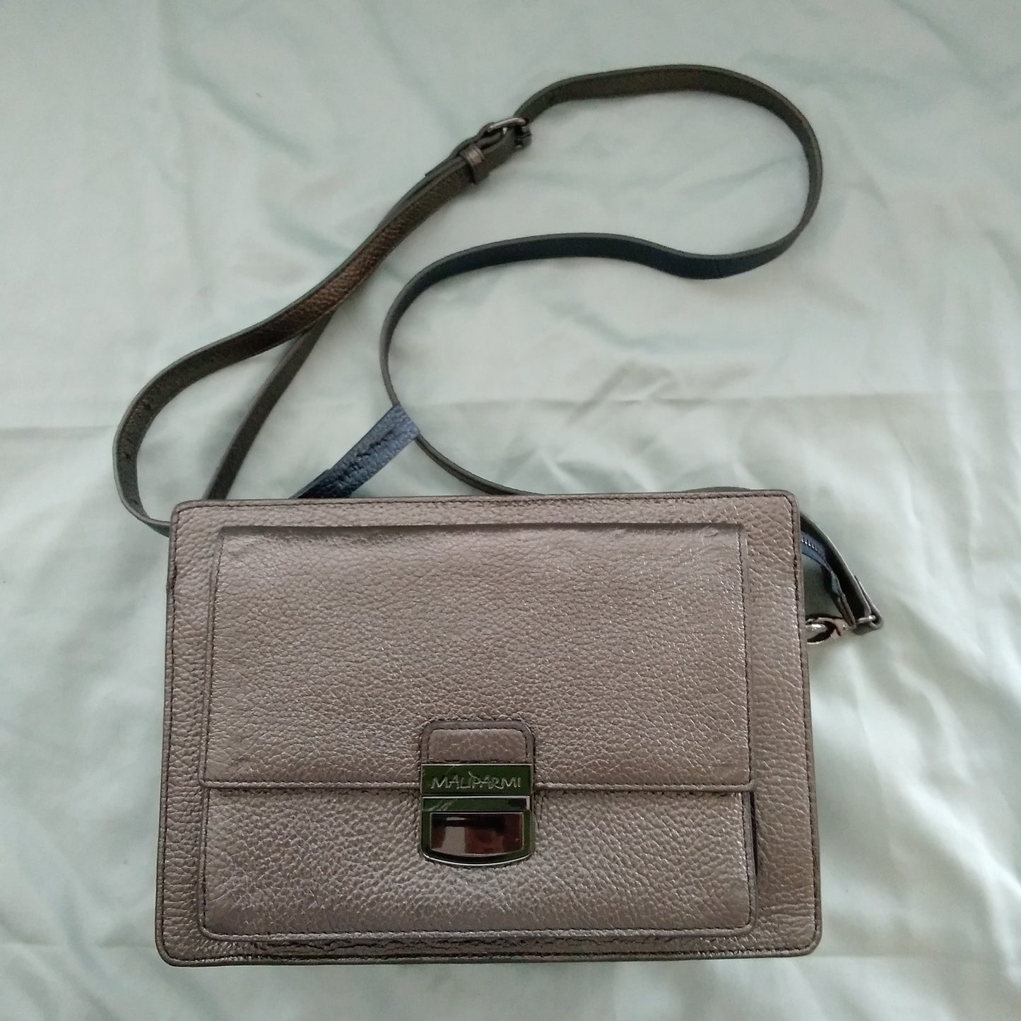 Maliparmi Silver and Blue Crossbody Bag