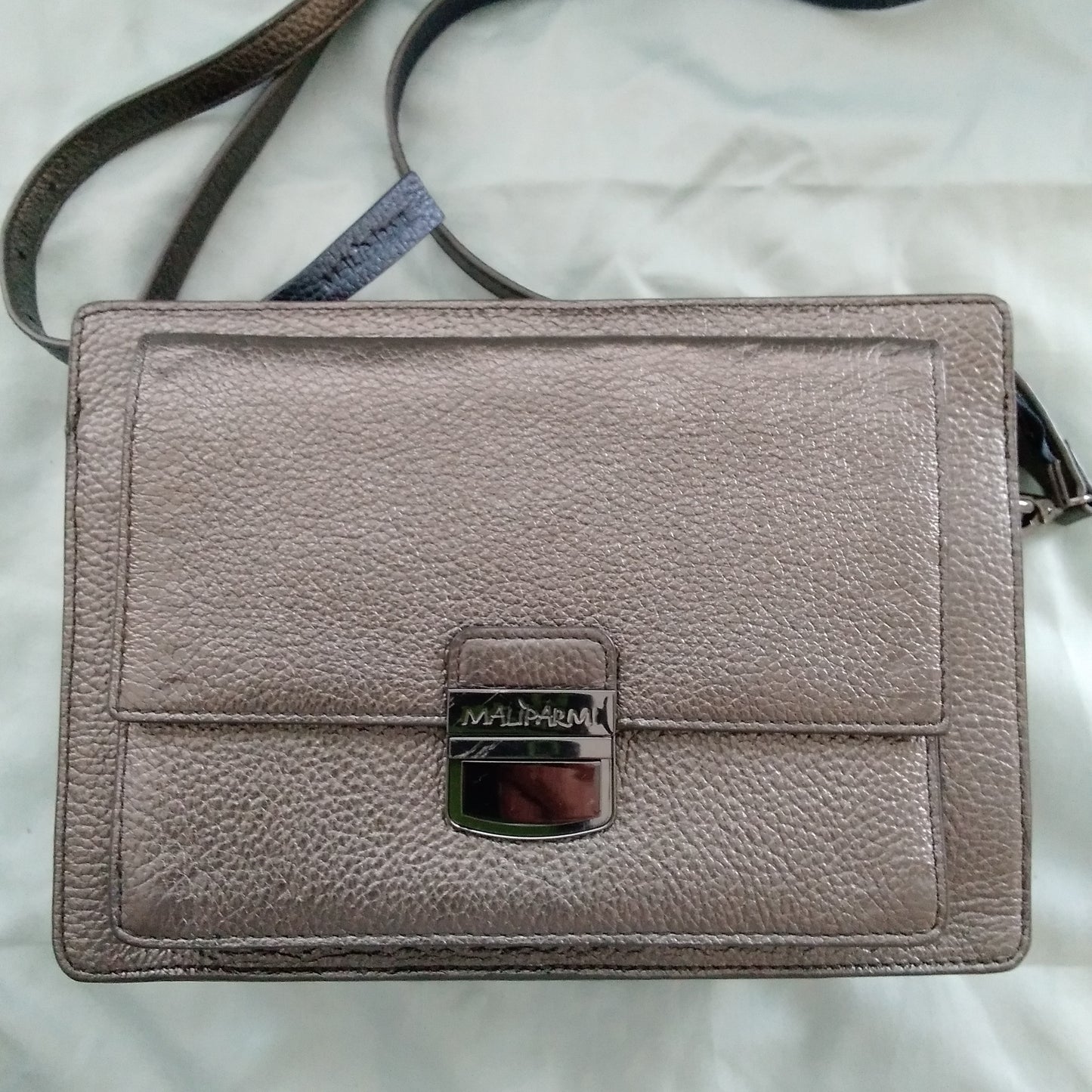 Maliparmi Silver and Blue Crossbody Bag