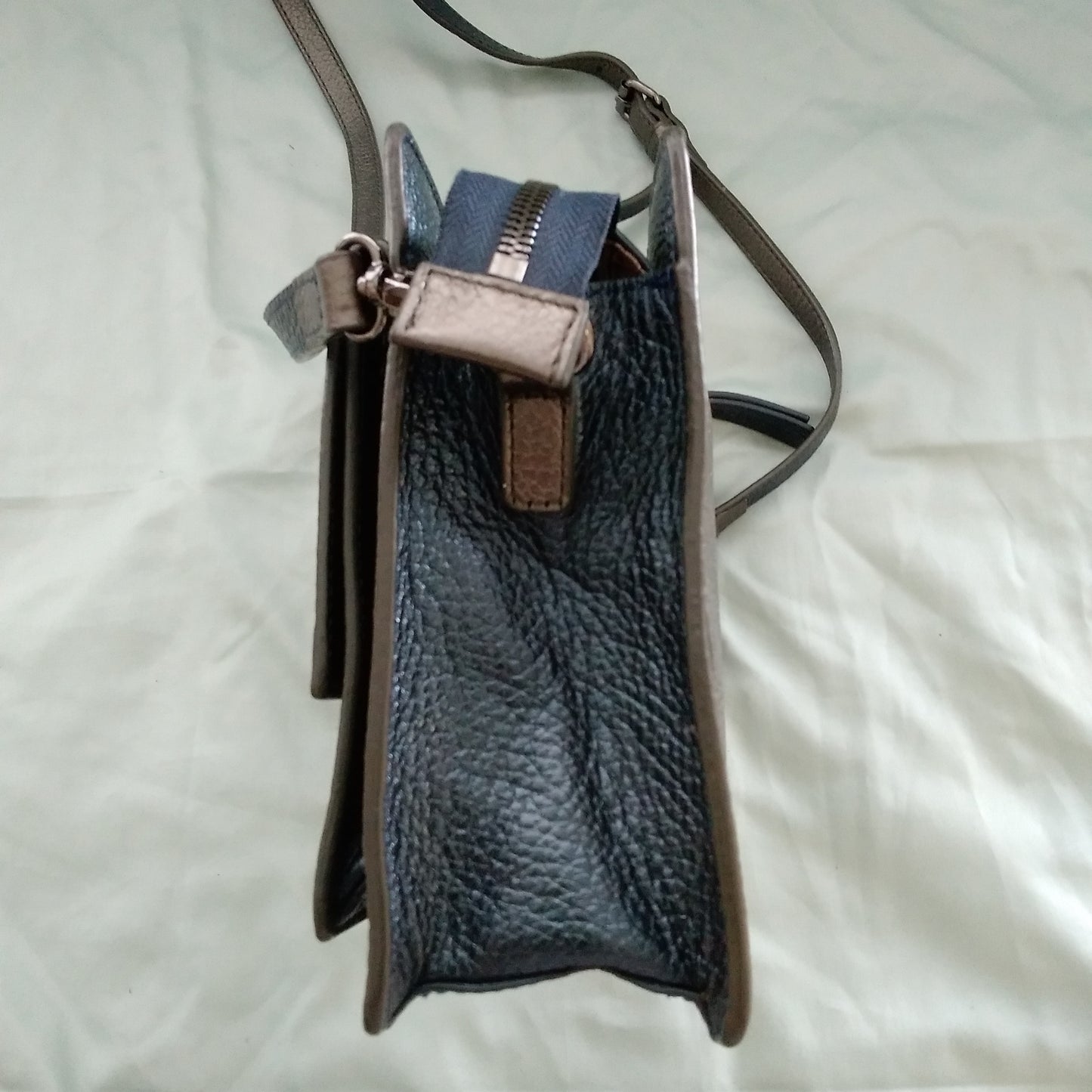 Maliparmi Silver and Blue Crossbody Bag