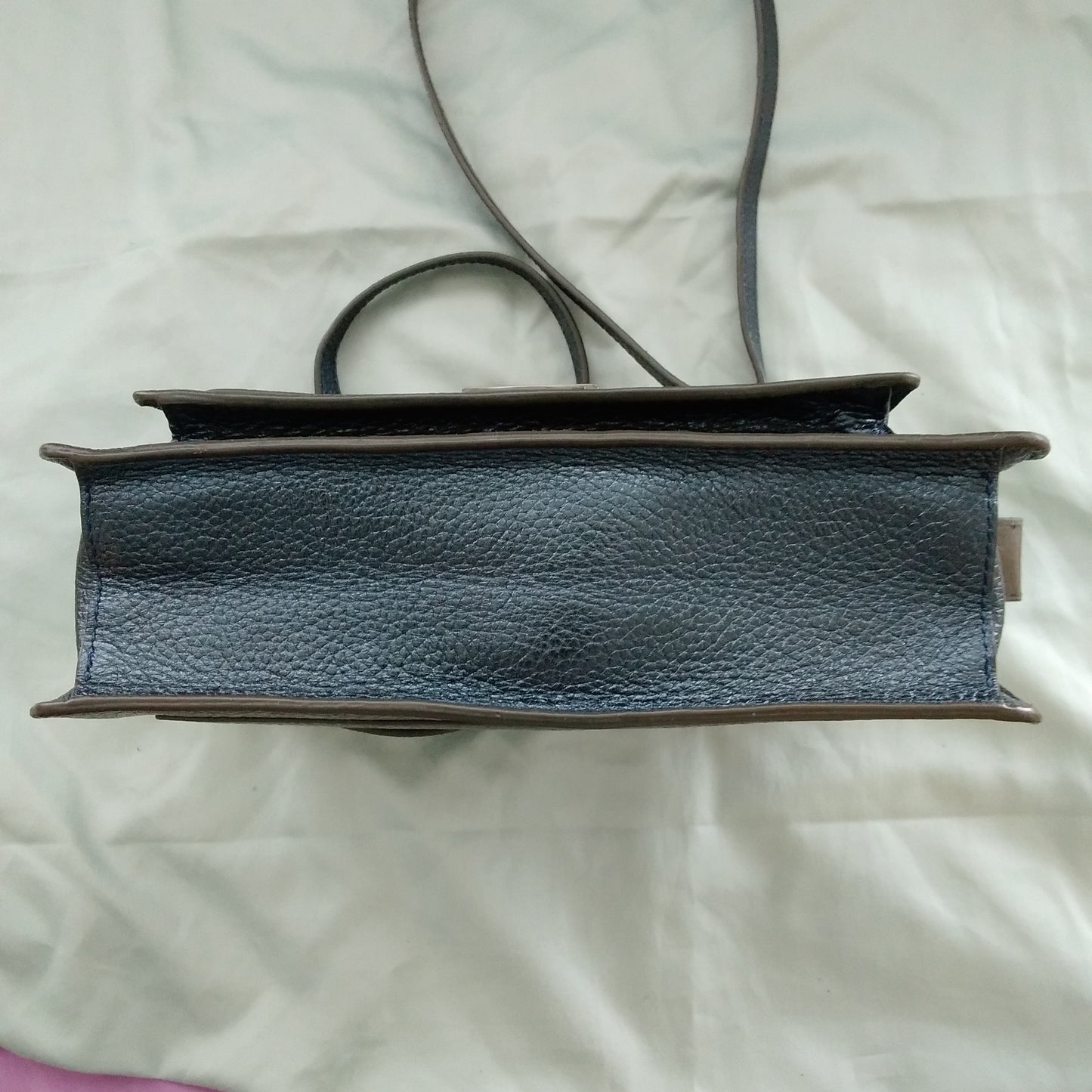 Maliparmi Silver and Blue Crossbody Bag