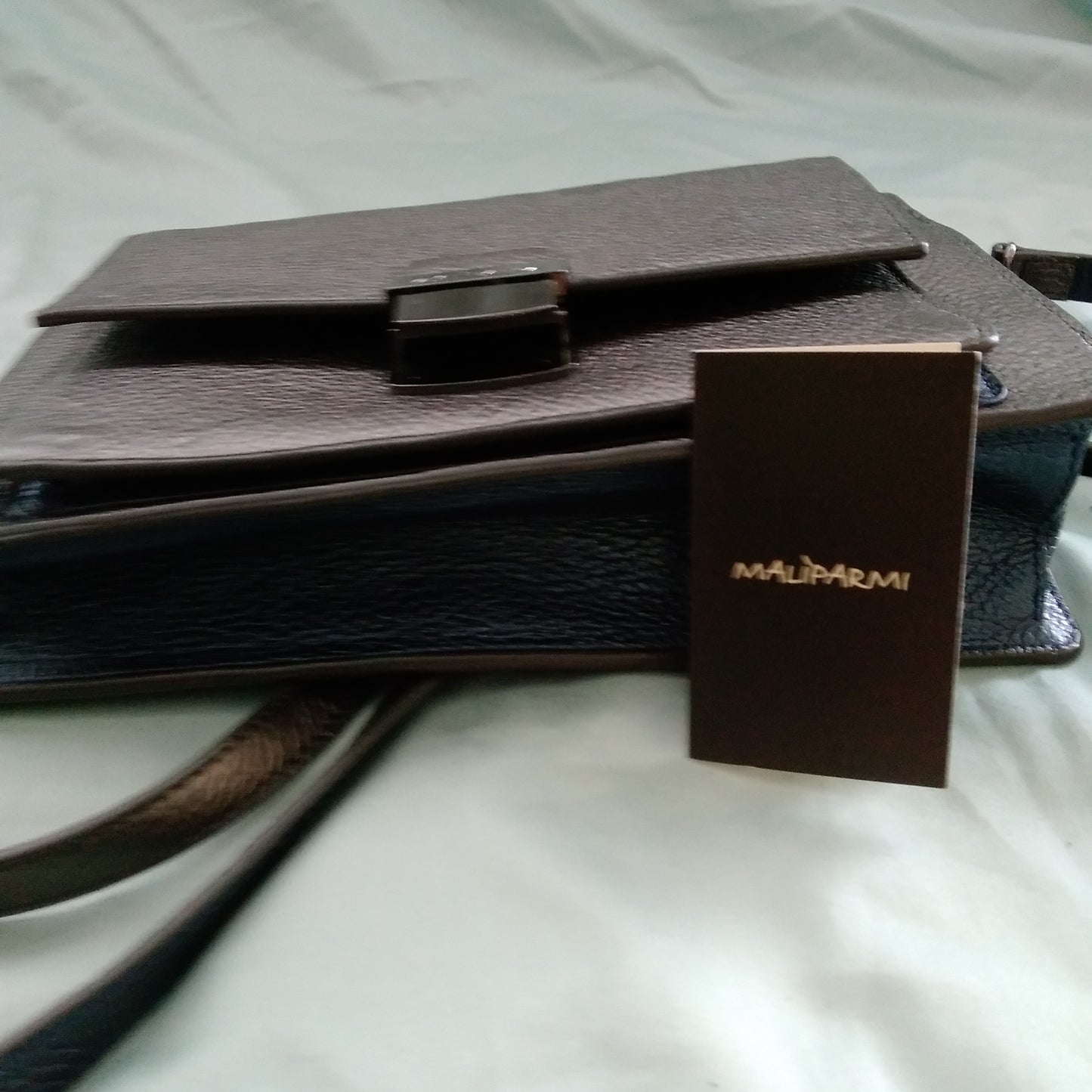 Maliparmi Silver and Blue Crossbody Bag