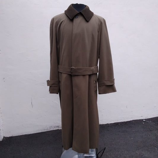 BURBERRY Green Trench-Long Coat with Removable Lining and Collar - 42