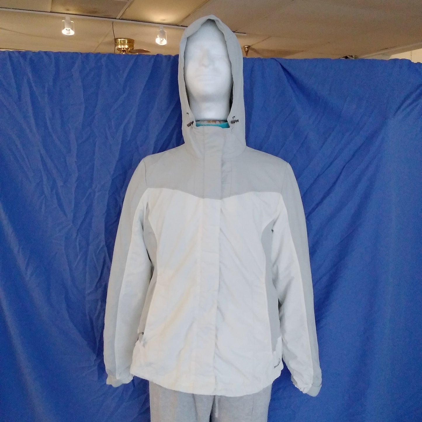 Eddie Bauer blue white Snowfoil 3 in 1 Hooded Coat Jacket - L