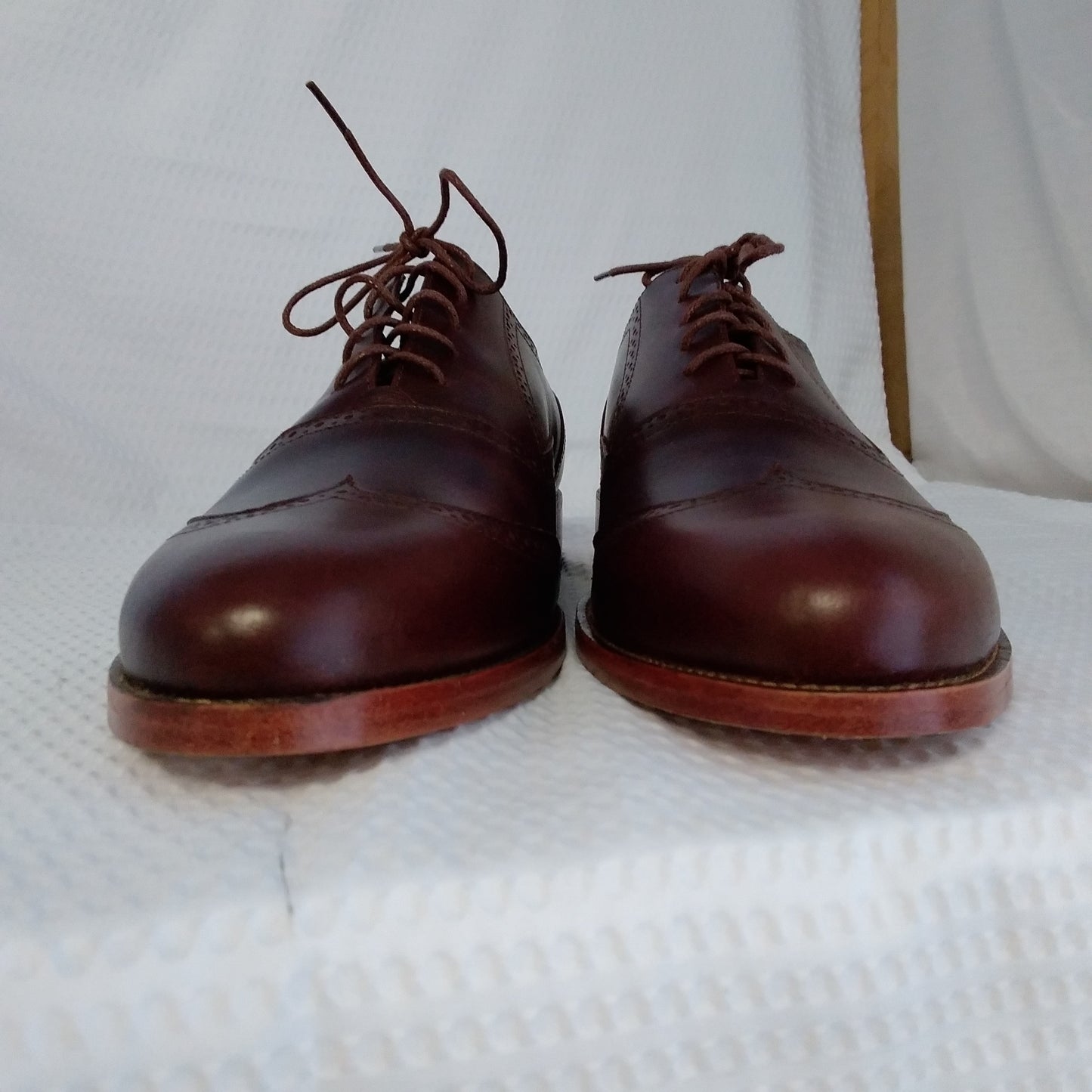 Nisolo Men's Burgundy Taylor Wingtip Oxford Shoes - Size 12