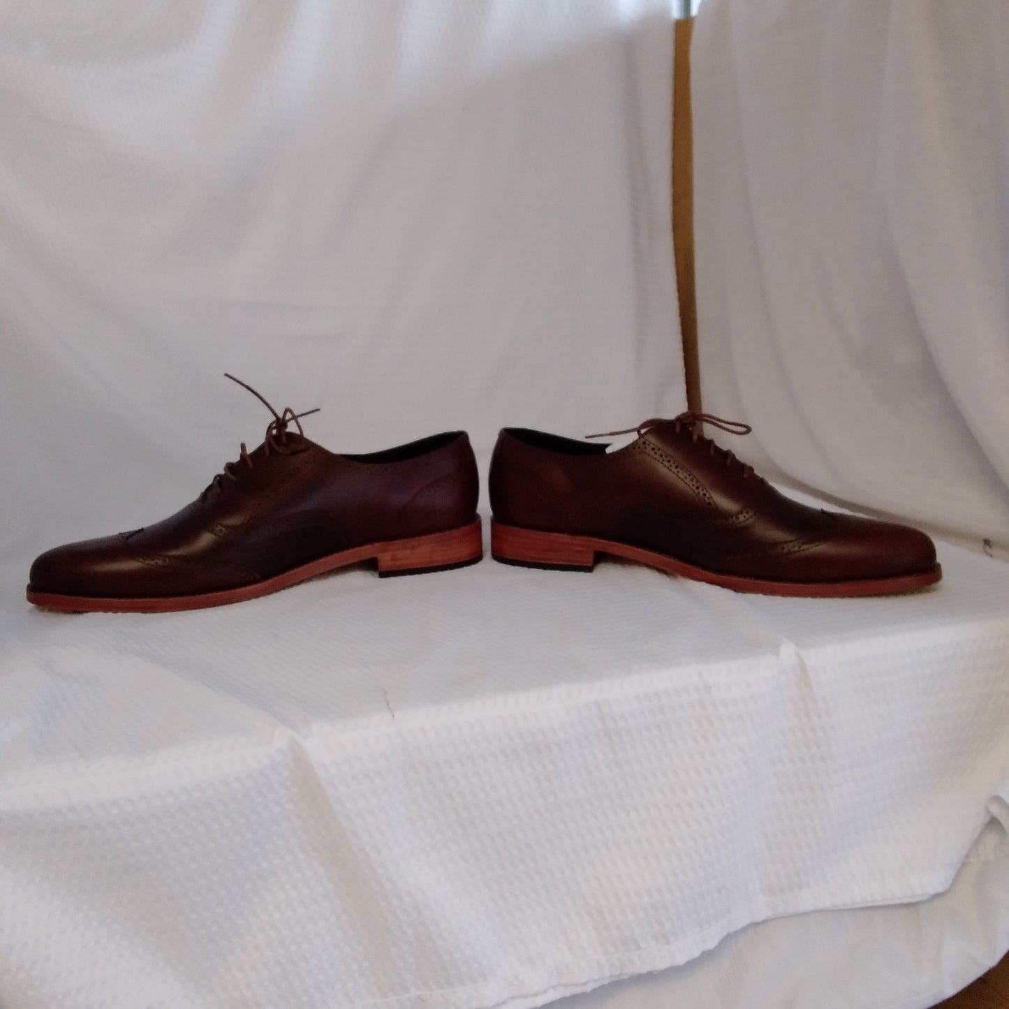 Nisolo Men's Burgundy Taylor Wingtip Oxford Shoes - Size 12