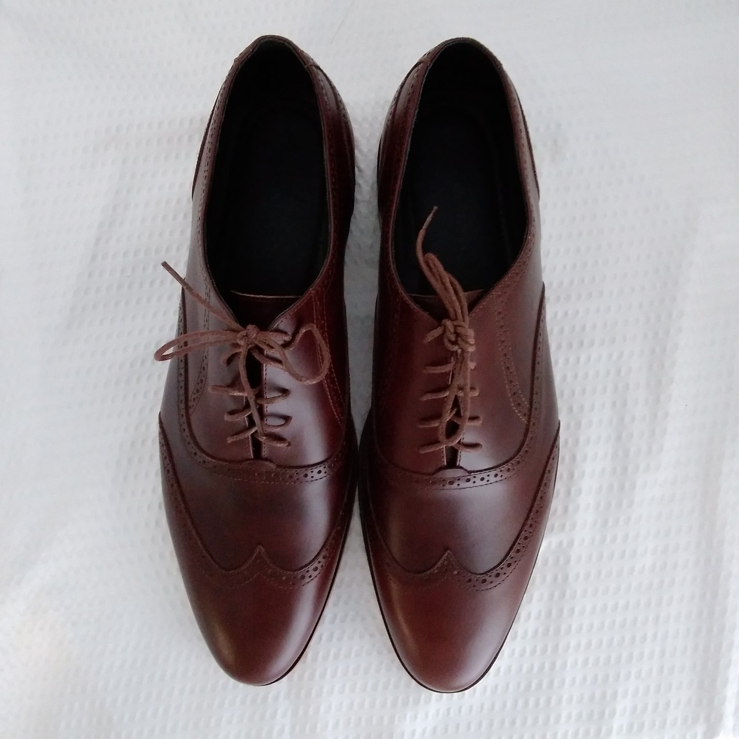Nisolo Men's Burgundy Taylor Wingtip Oxford Shoes - Size 12