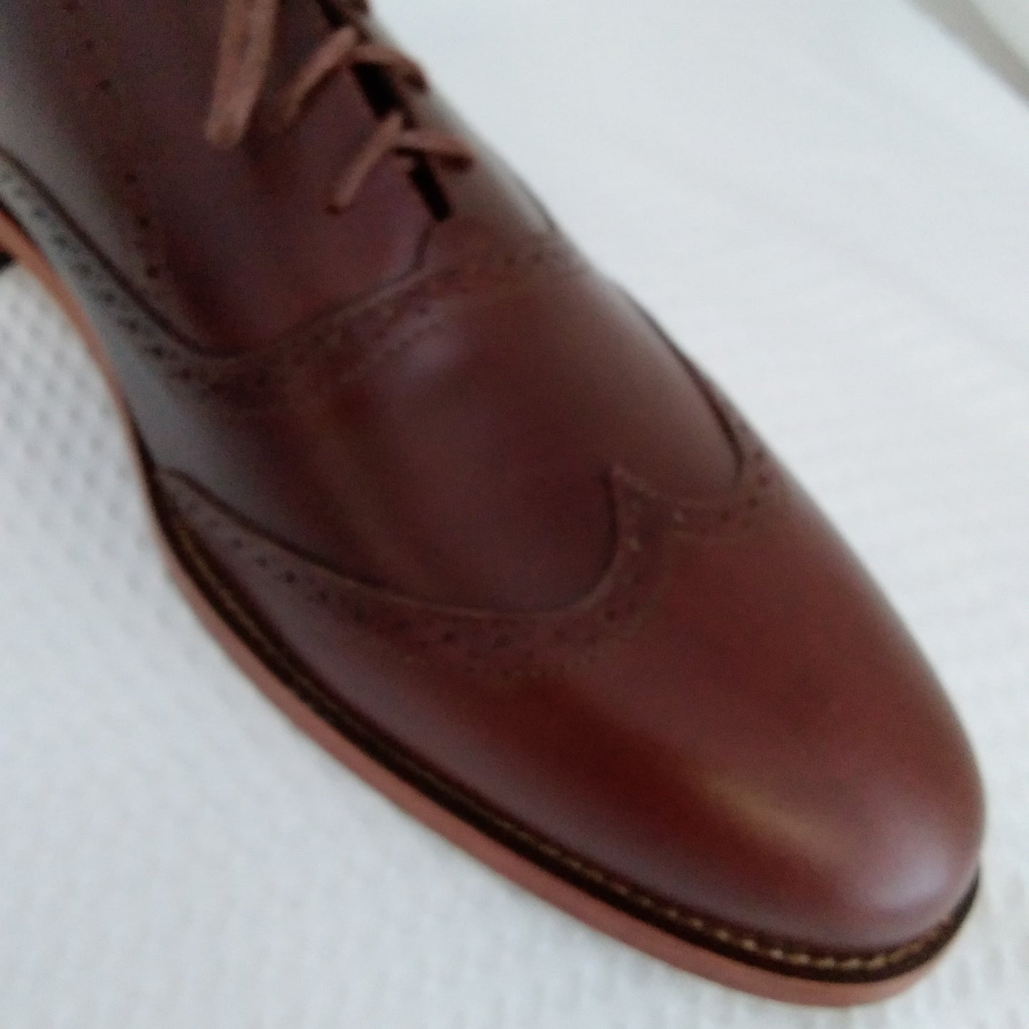 Nisolo Men's Burgundy Taylor Wingtip Oxford Shoes - Size 12