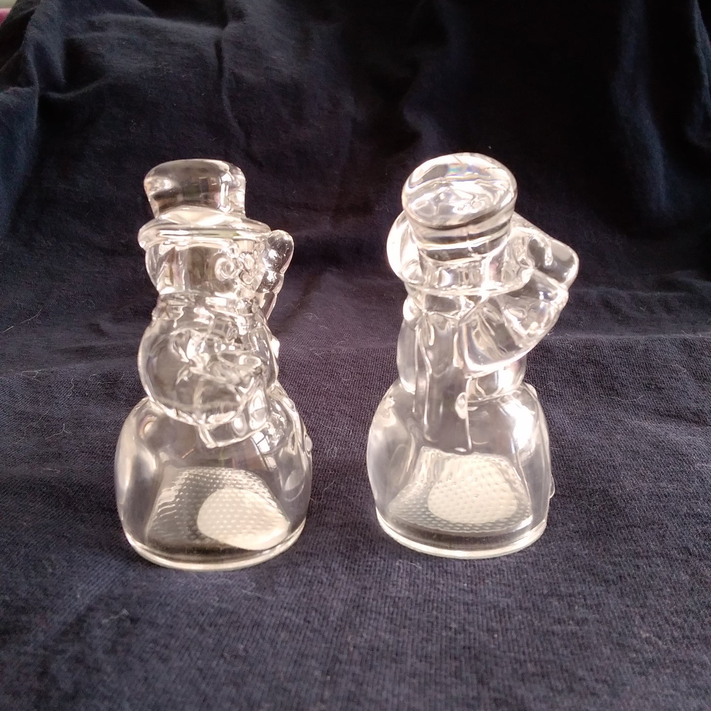 Set of 2 Lenox Crystal 3.5" Snowmen Figurines/Ornaments