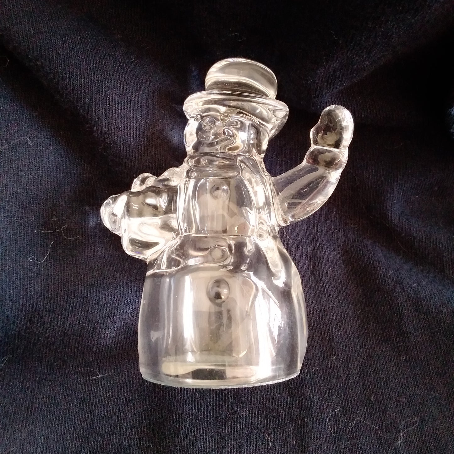 Set of 2 Lenox Crystal 3.5" Snowmen Figurines/Ornaments