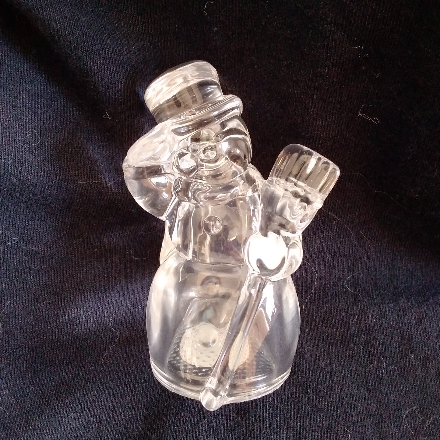 Set of 2 Lenox Crystal 3.5" Snowmen Figurines/Ornaments