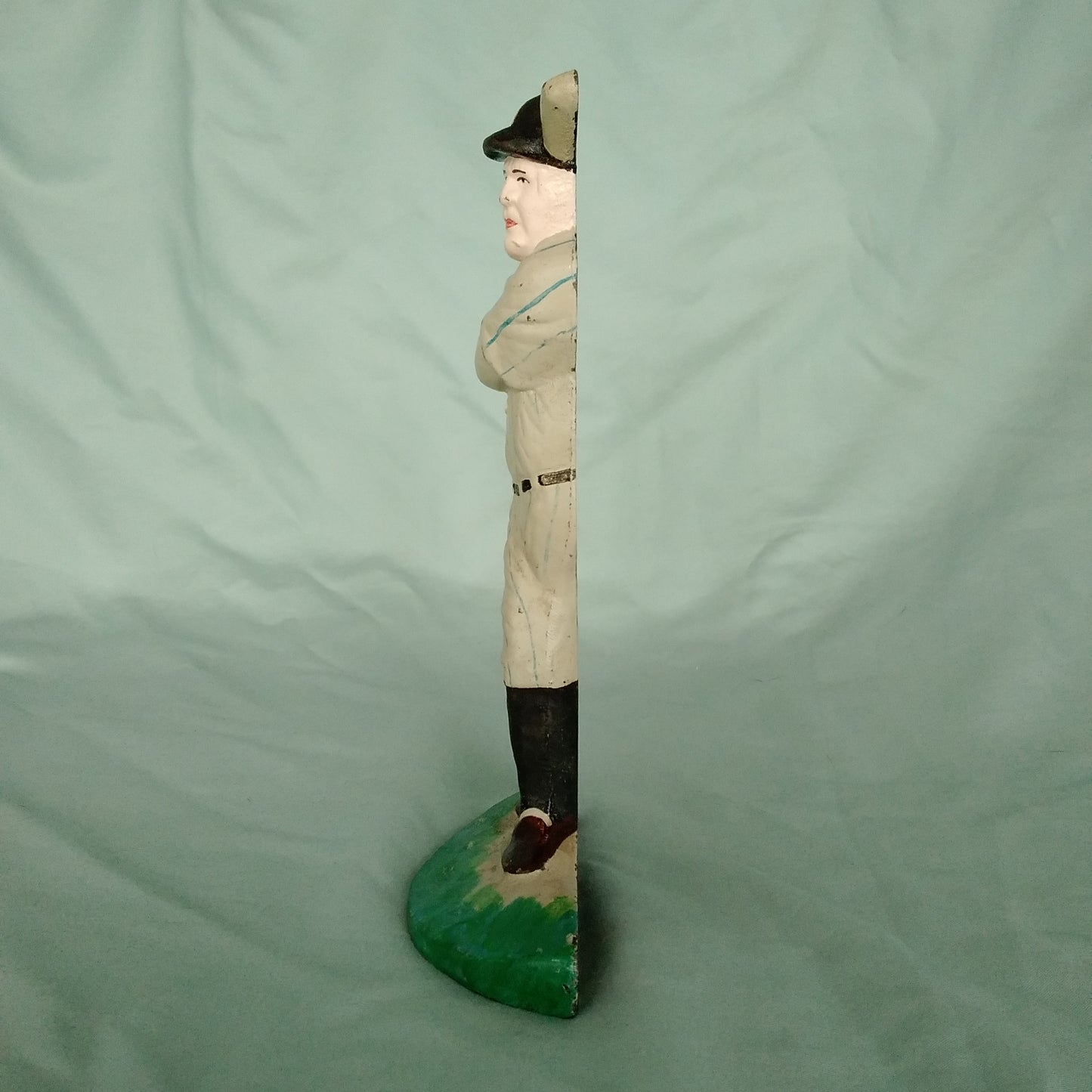 Vintage Cast Iron Babe Ruth Door Stop