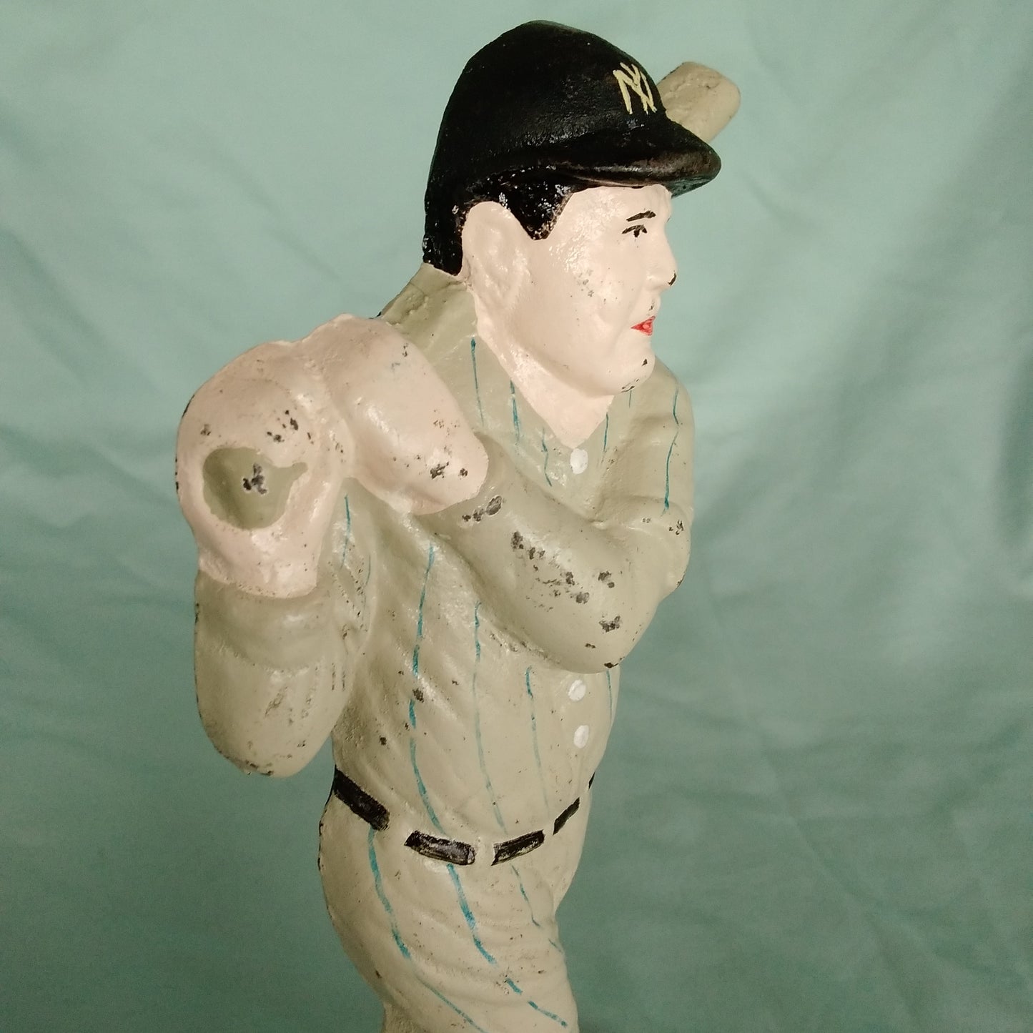 Vintage Cast Iron Babe Ruth Door Stop