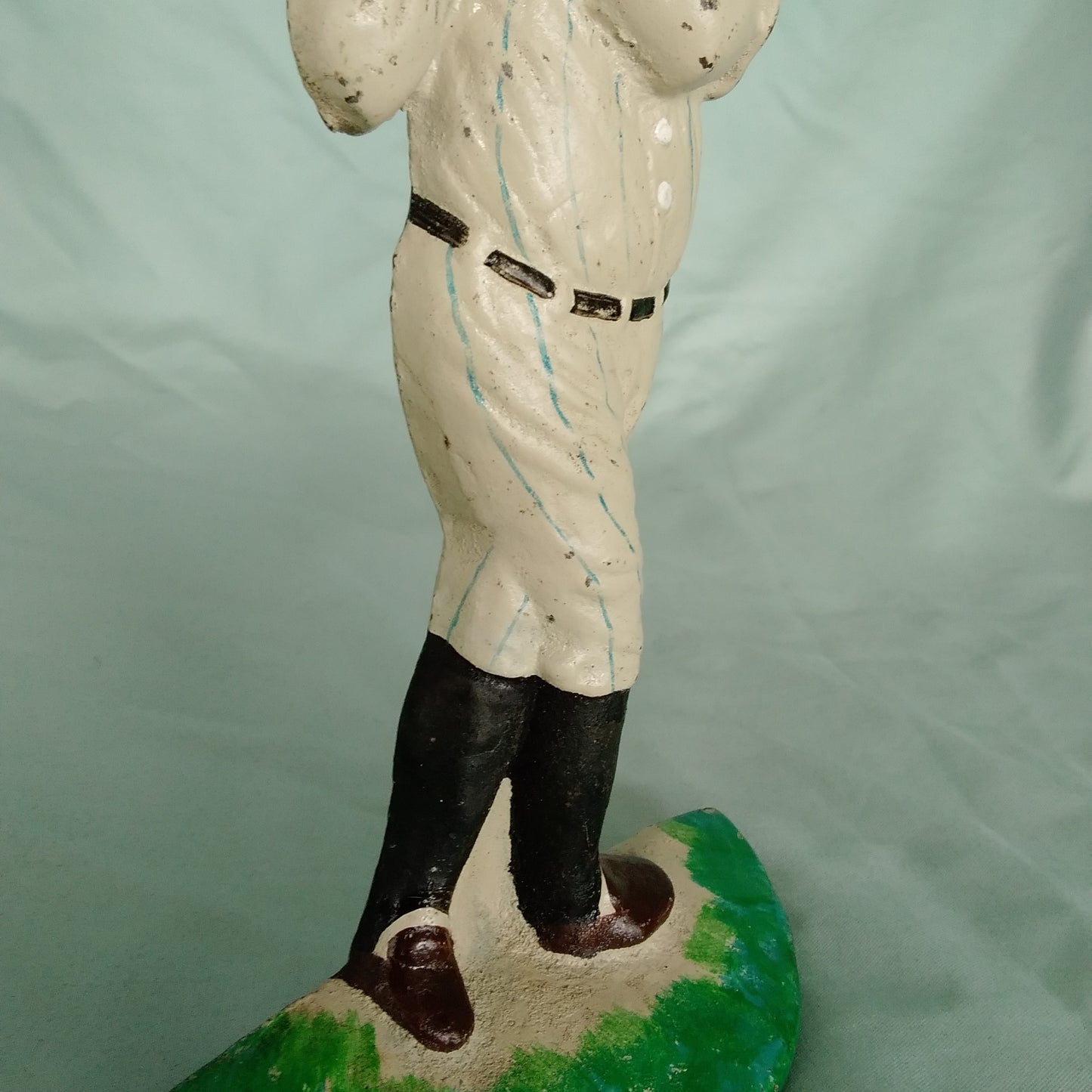 Vintage Cast Iron Babe Ruth Door Stop