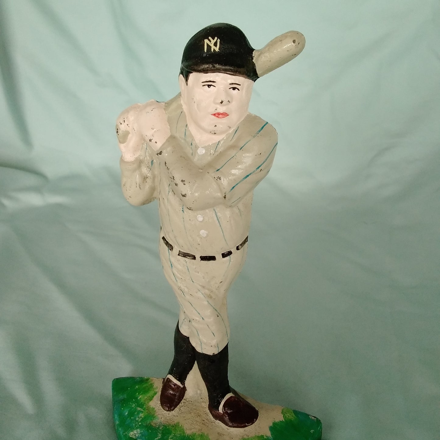 Vintage Cast Iron Babe Ruth Door Stop