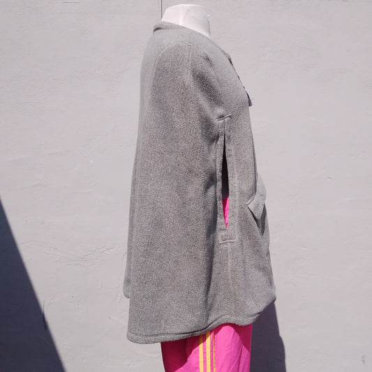 NWT - Saturday Sunday Anthropologie Gray Whimbrel Cape Poncho - Size: M
